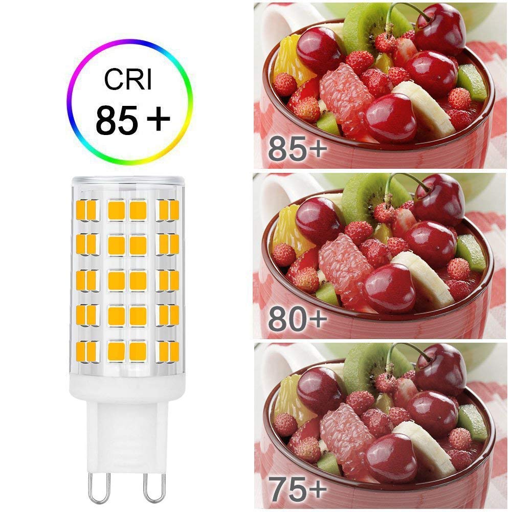 OHLGT G9 LED Bulbs 6W Dimmable Warm White 3000K 600LM Bi Pin 6 Pack