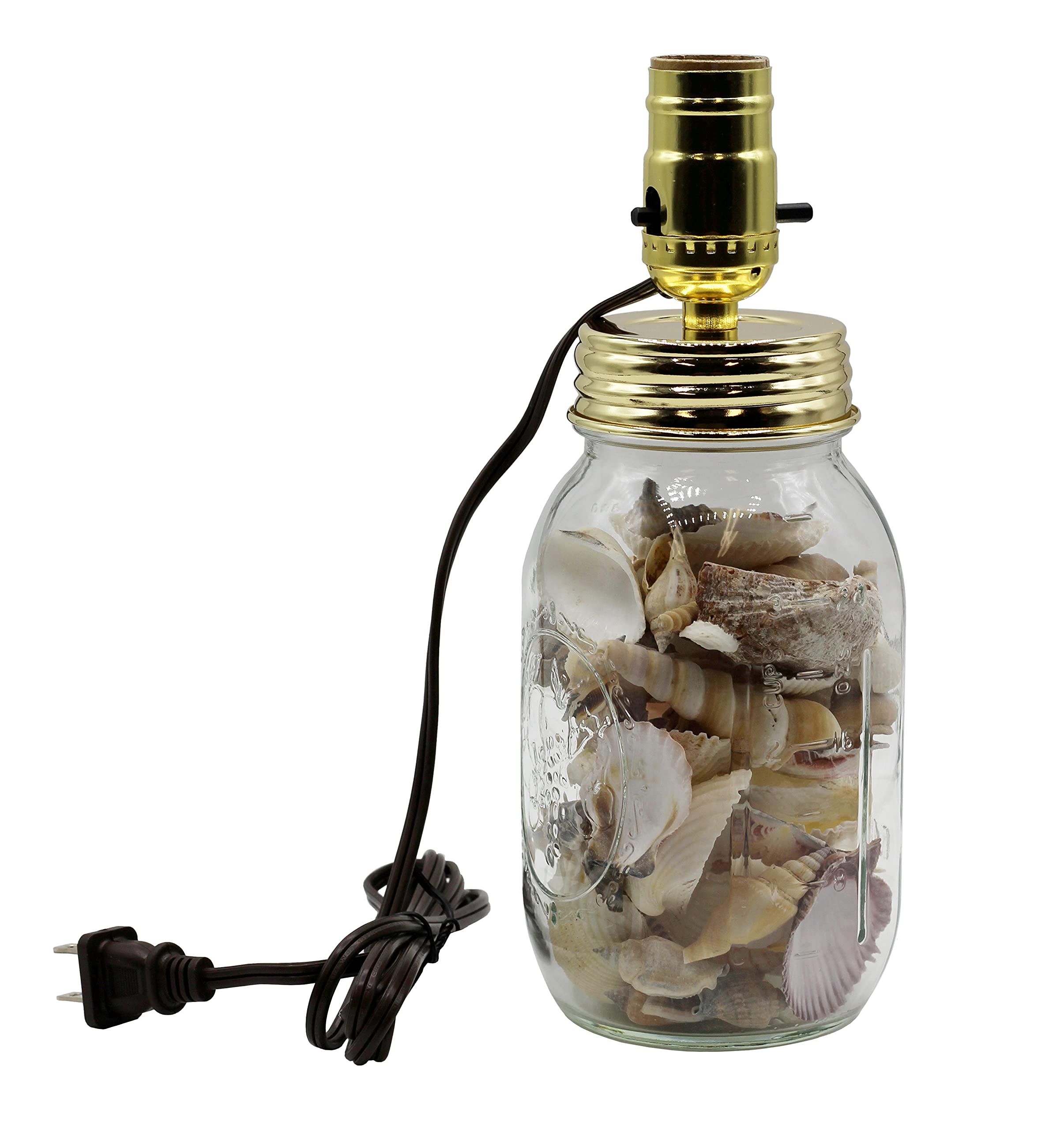 Creative Hobbies Diy Mason Canning Fruit Jar Lamp Making Kit Is Pre-Wired And Easy To Use - Gold Color Lid & Socket Great For La