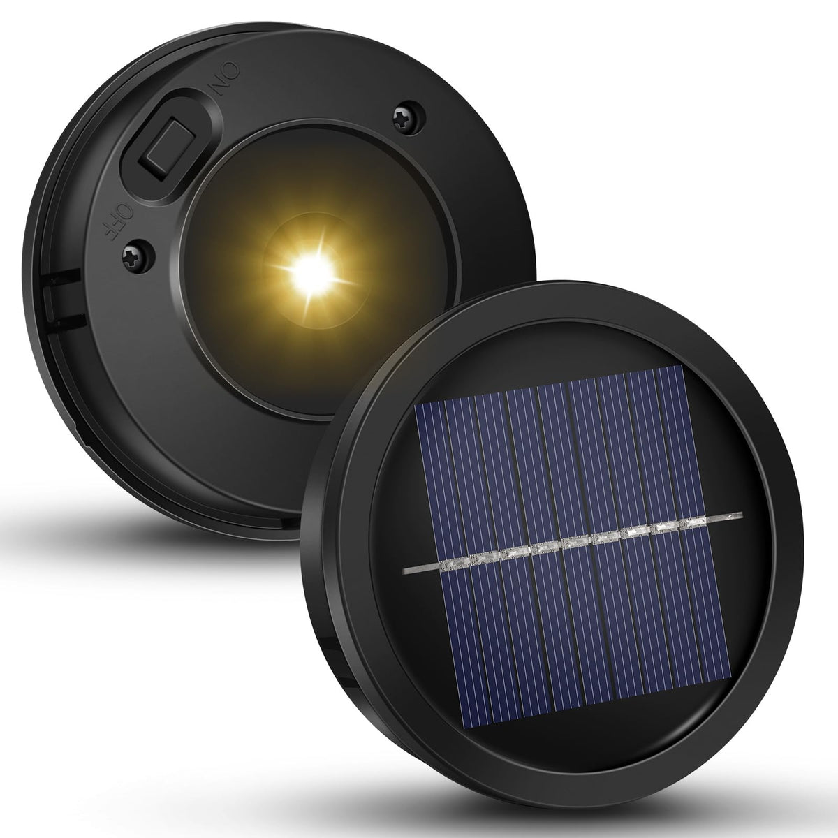 Solar Light Insert HELESIN Solar Light Parts, 2 Pack Waterproof Inserts, 3.35in Deep Warm ...