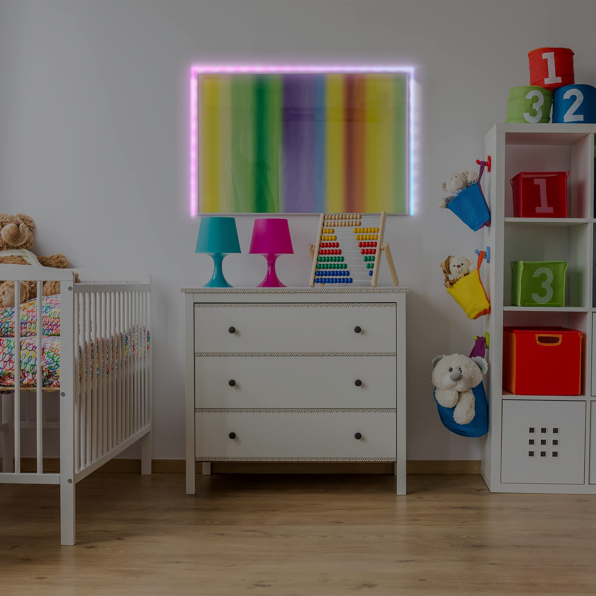 Monster LED Light Strip, Multi-Color & Multi-White, 6.5 ft, Flexible, Remote Control, Home Decoration