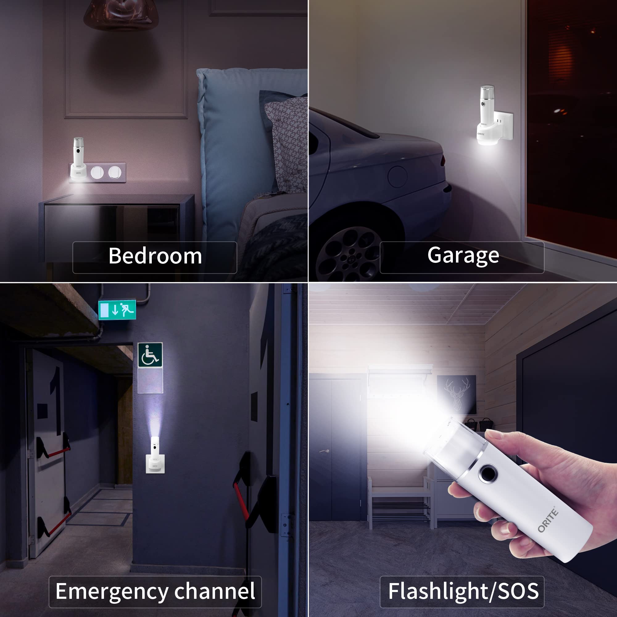 Emergency Flashlights For Home Power Failure, 3 In 1 Emergency Flashlights, Plug In Flashlight For Emergency, Power Failure Ligh
