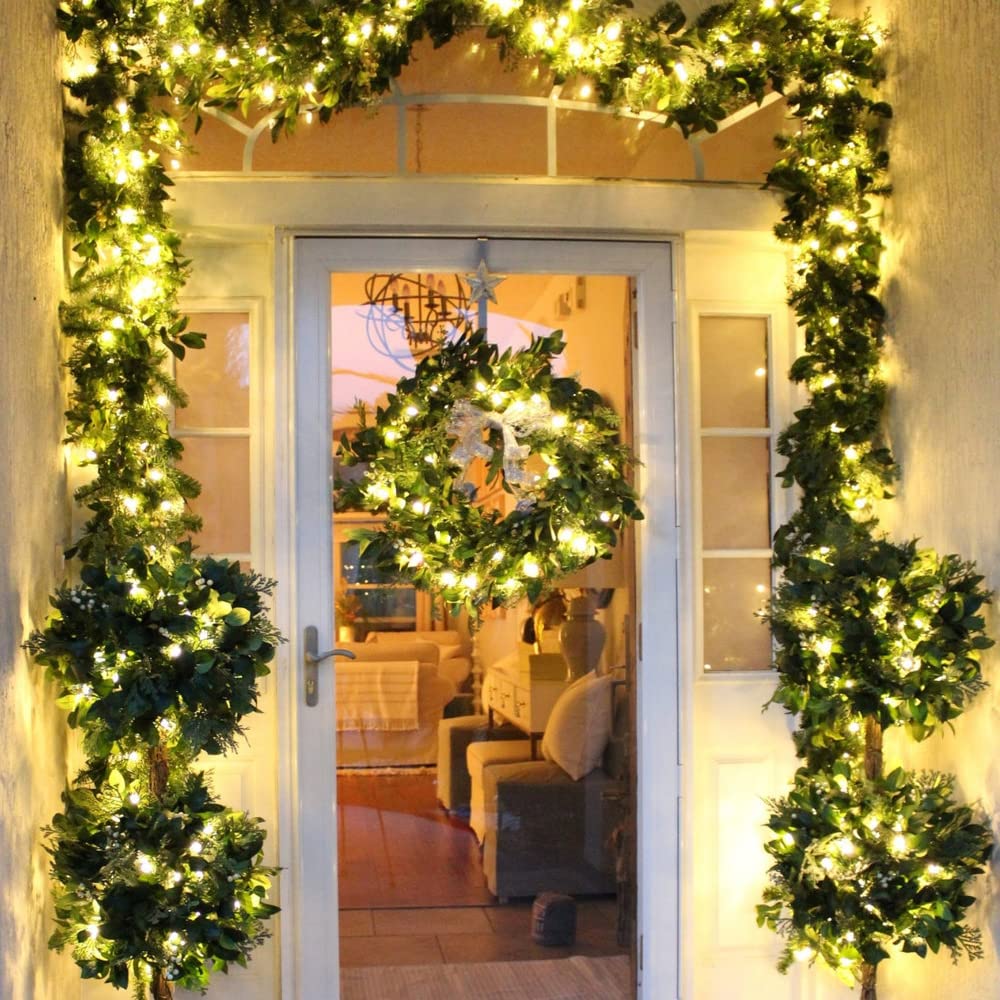 Toodour Christmas Lights Outdoor, 338Ft 1000 Led Christmas String Lights, 8 Modes, Timer, Waterproof Christmas Fairy Twinkle Lights For Home Garden Yard Wedding Party Tree Xmas Decors - Warm White