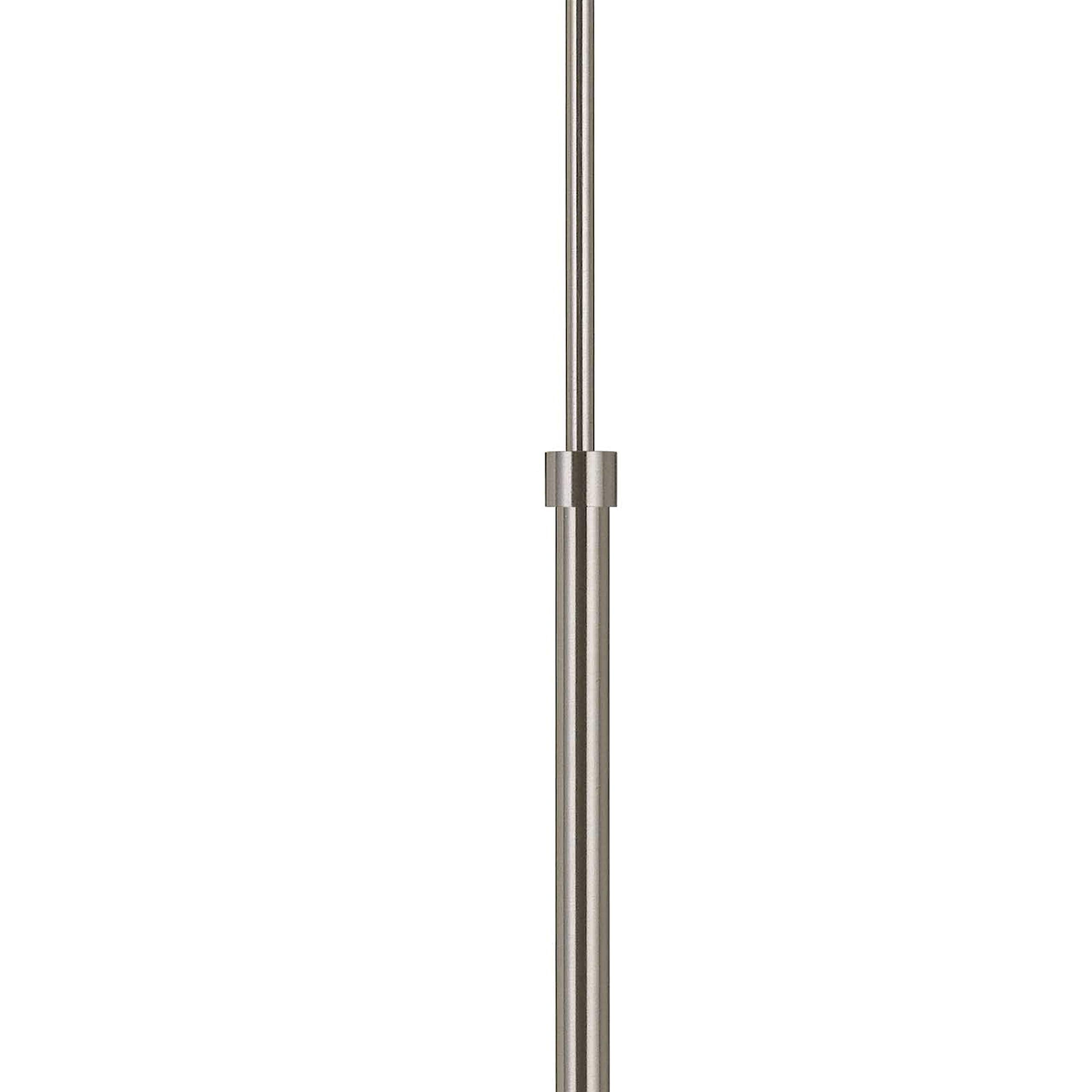 Benzara 10W LED Adjustable Metal Floor Lamp, Swing Arm, Chrome, Model BM224744