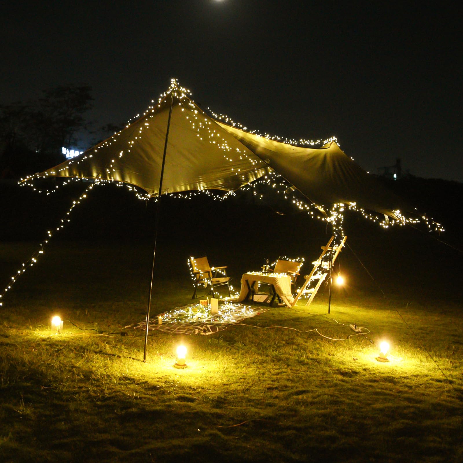 Dailyart Battery Operated Fairy Lights - 200 LED Green Waterproof String Lights with Remote & Timer for Christmas Wreaths & Outdoor Decor