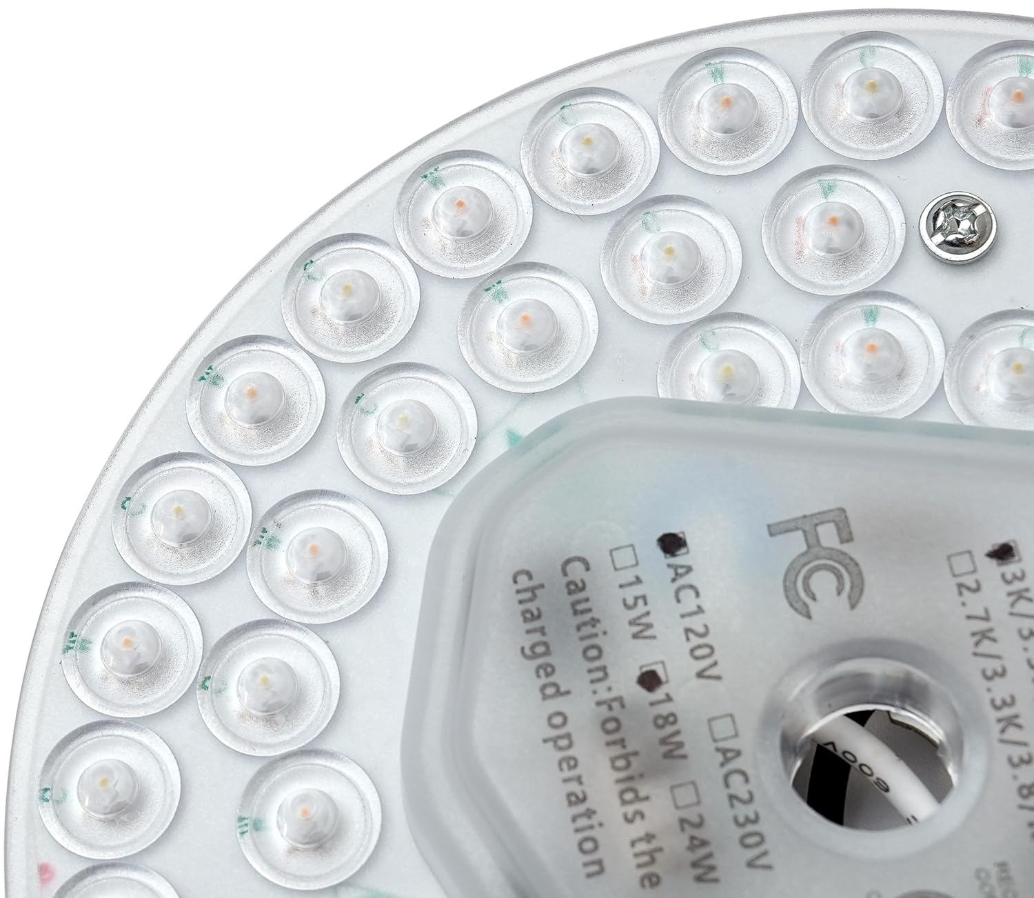 Haoledi 5.12'' Led Ceiling Fan Light Retrofit Kit 18W 2100Lm Ceiling Light Replacement Pcb Board 5Cct 3000K 3500K 4000K 5000K 6000K Adjustable 120V Cri90 Dimmable(18, Watts)