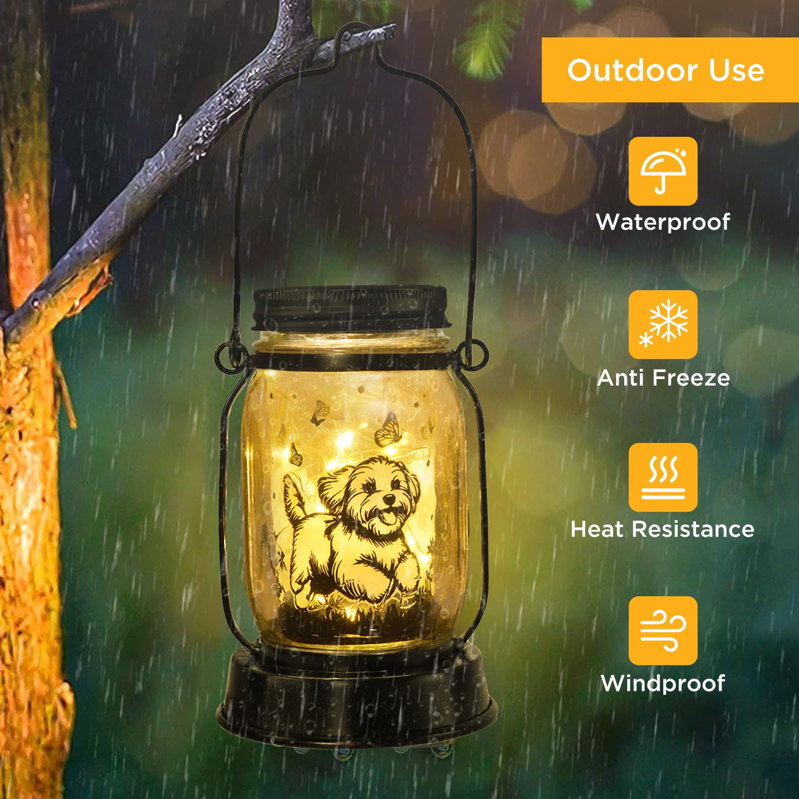 Kyoryuger Maltese Dog Gifts For Women/Men Maltese Solar Lanterns Birthday Dog Lovers Lantern Pet Loss Dog Memorial Lights Solar