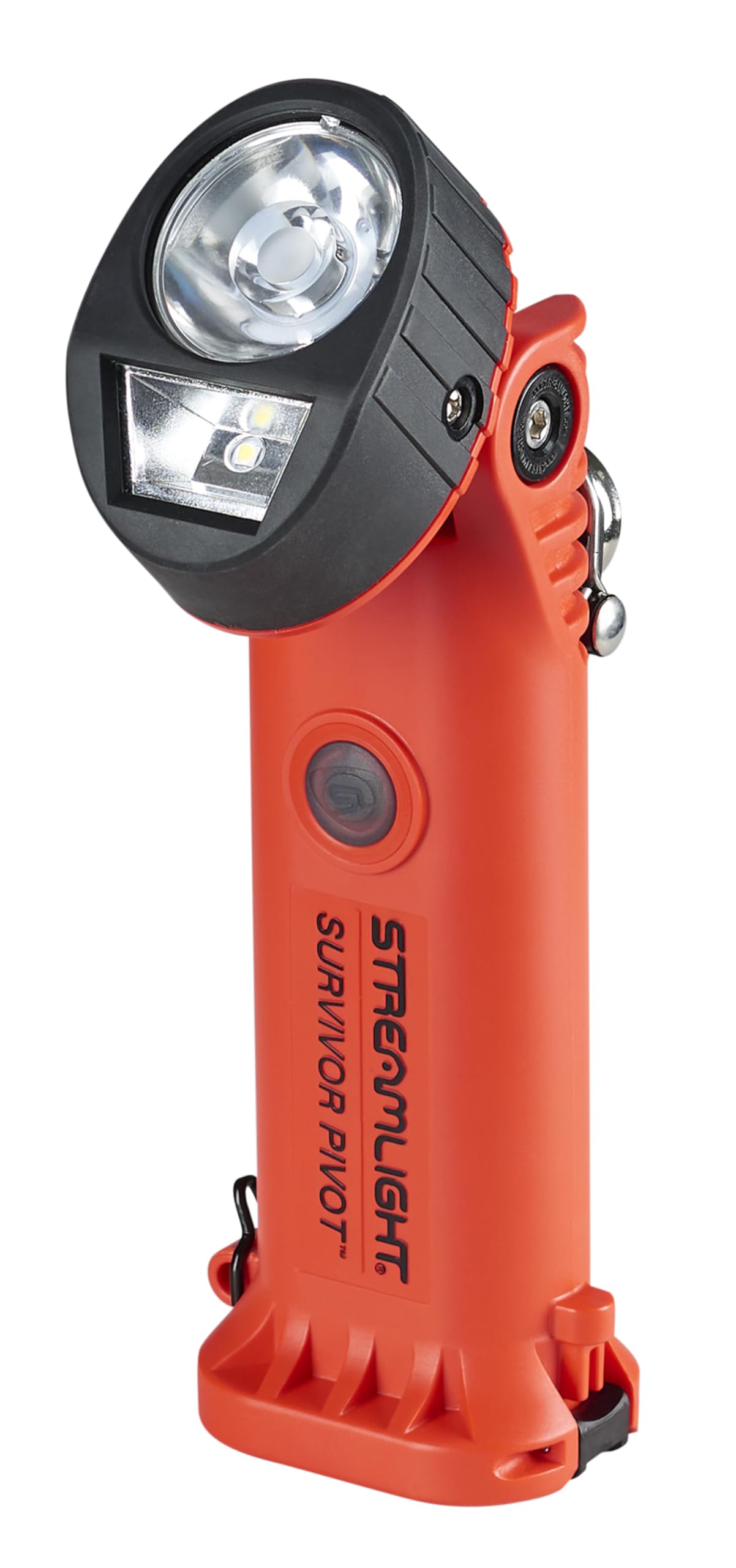 Streamlight 91838 Survivor Pivot USB 325-Lumen Right Angle Articulating Dual Beam Rechargeable Flashlight with Magnet and Clip,