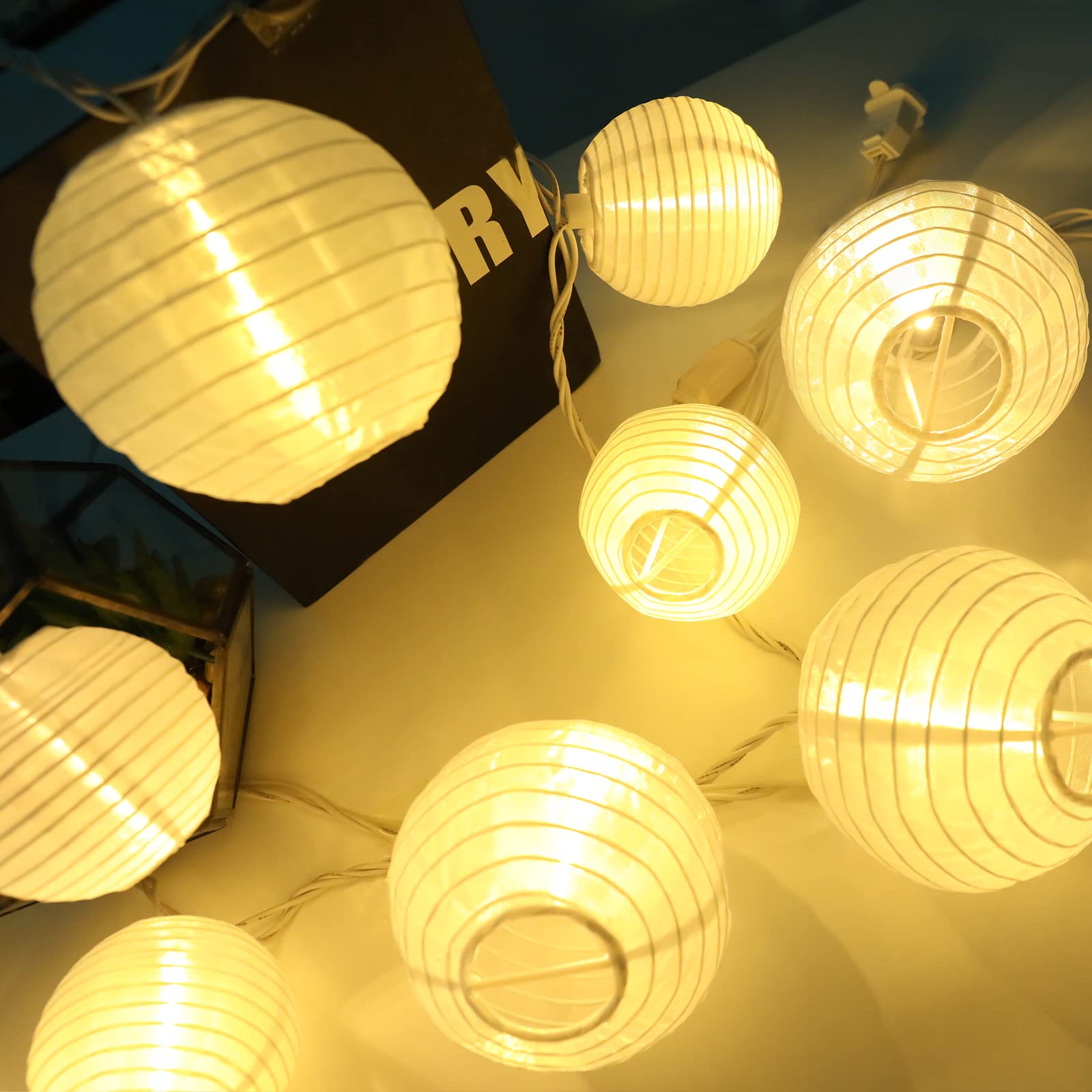 Vigdur Decorative String Lights - 10 LED White Lights, 9.84FT, Nylon, Irregular White Light for Indoor/Outdoor Use