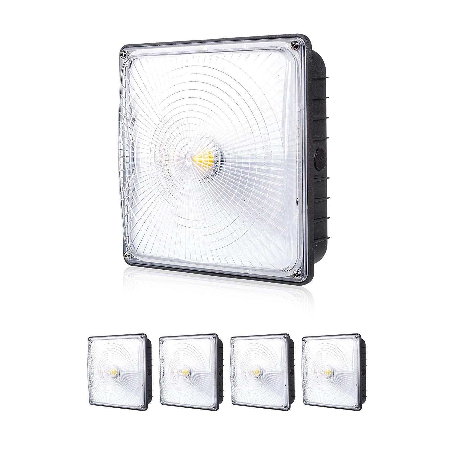 Parmida LED Canopy Light, 45W, Dimmable, IP65 Waterproof, 9.6in x 9.6in, Bronze, Model PLED-CNP45W5K