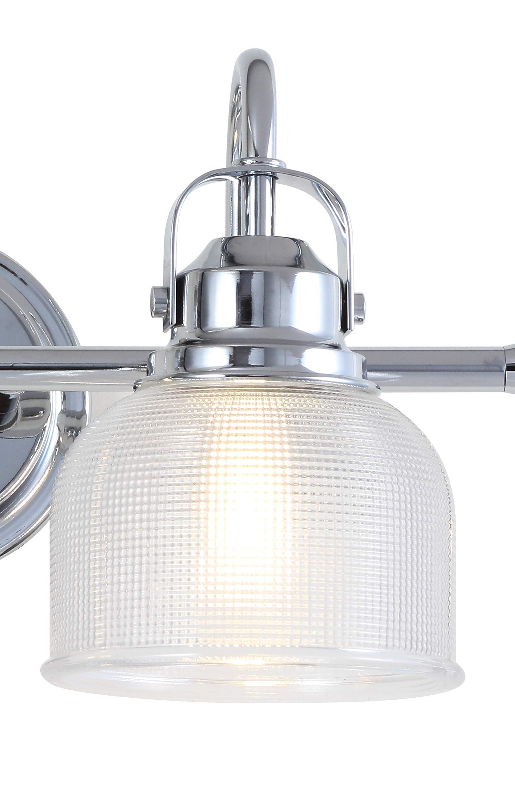 JONATHAN Y Virginia 3-Light LED Vanity Light, Metal/Glass, Chrome, Model JYL7409A