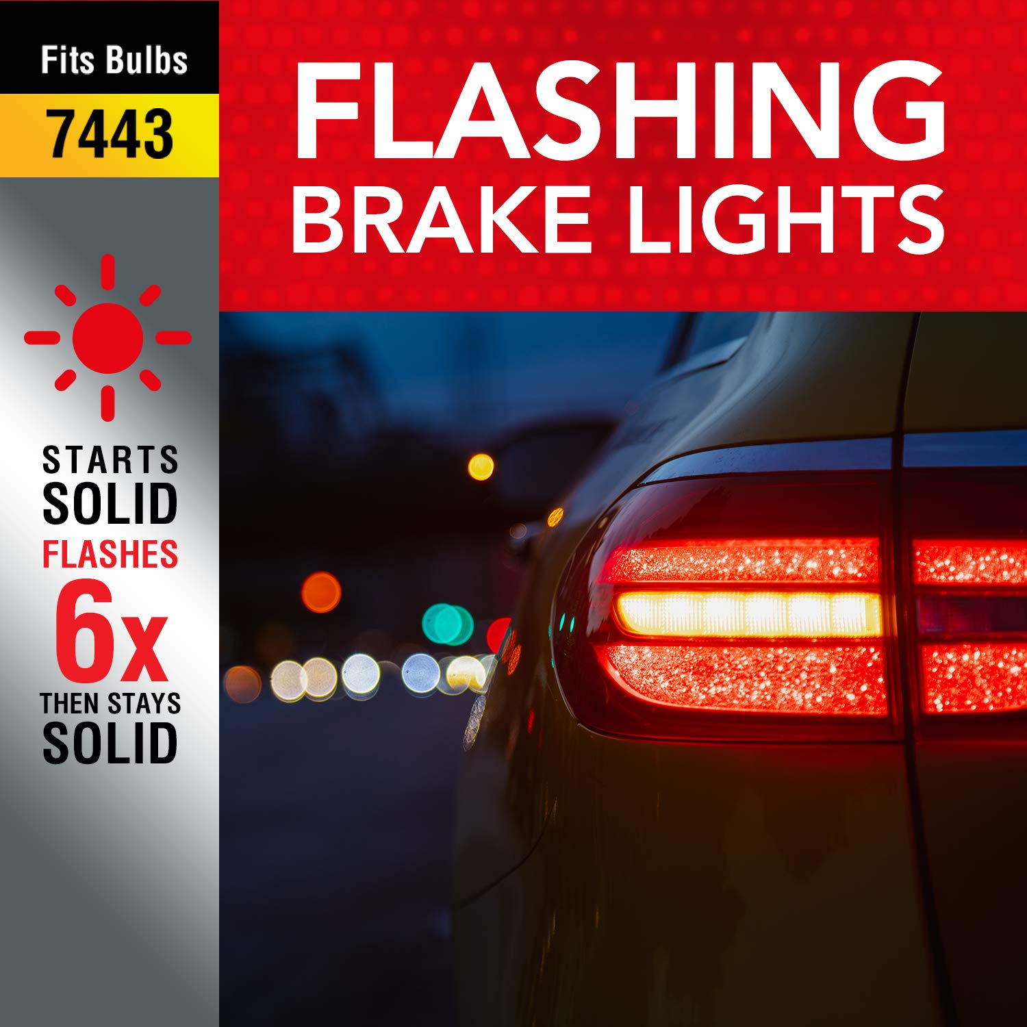 Pilot Automotive IL-3157-15RBK Flashing Brake Light Bulb (2pc / Red), 1 Pack