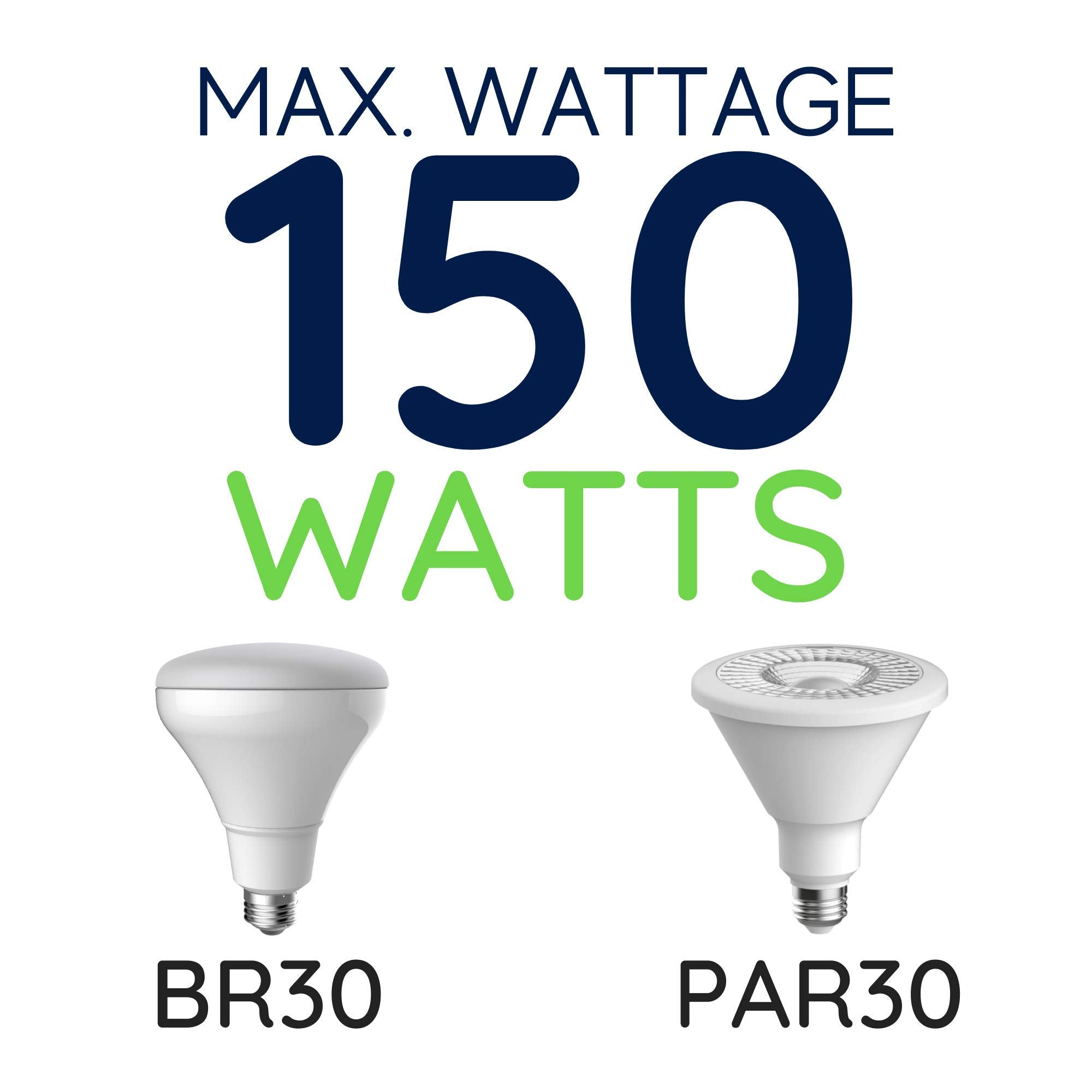 Four Bros Sb30/Wht Stepped Baffle Recessed Can Light Trim For Br30/38/40, Par30/38, Led, Incandescent, Cfl And Halogen, 6 Inch,