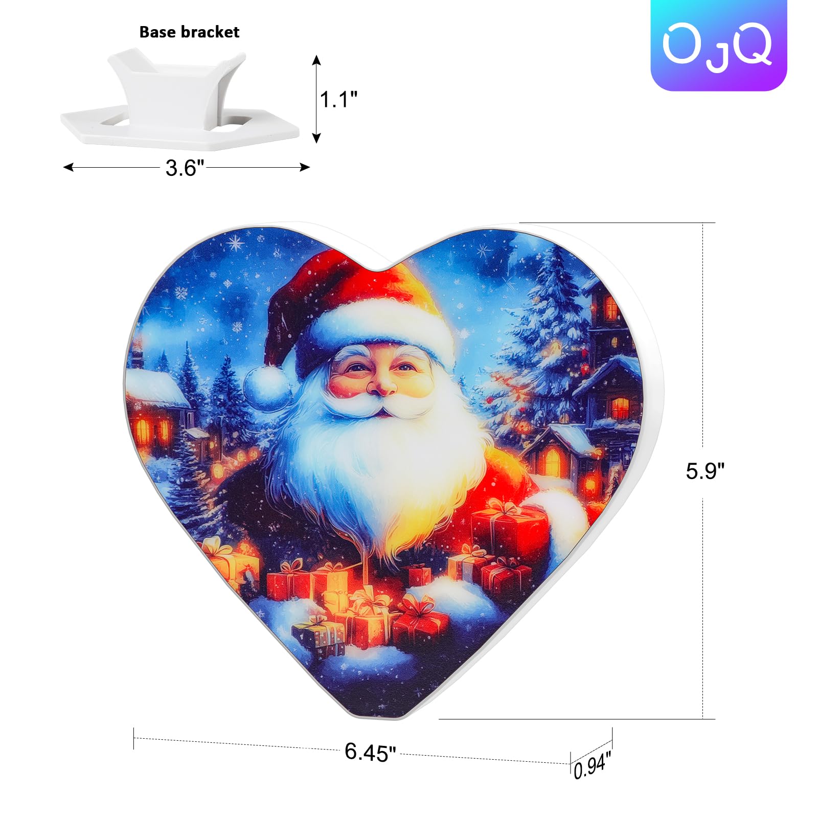 OJQ Light Up Letters - LED Alphabet for Bedroom Decor, Music Sync, Color Change - Santa Claus Model