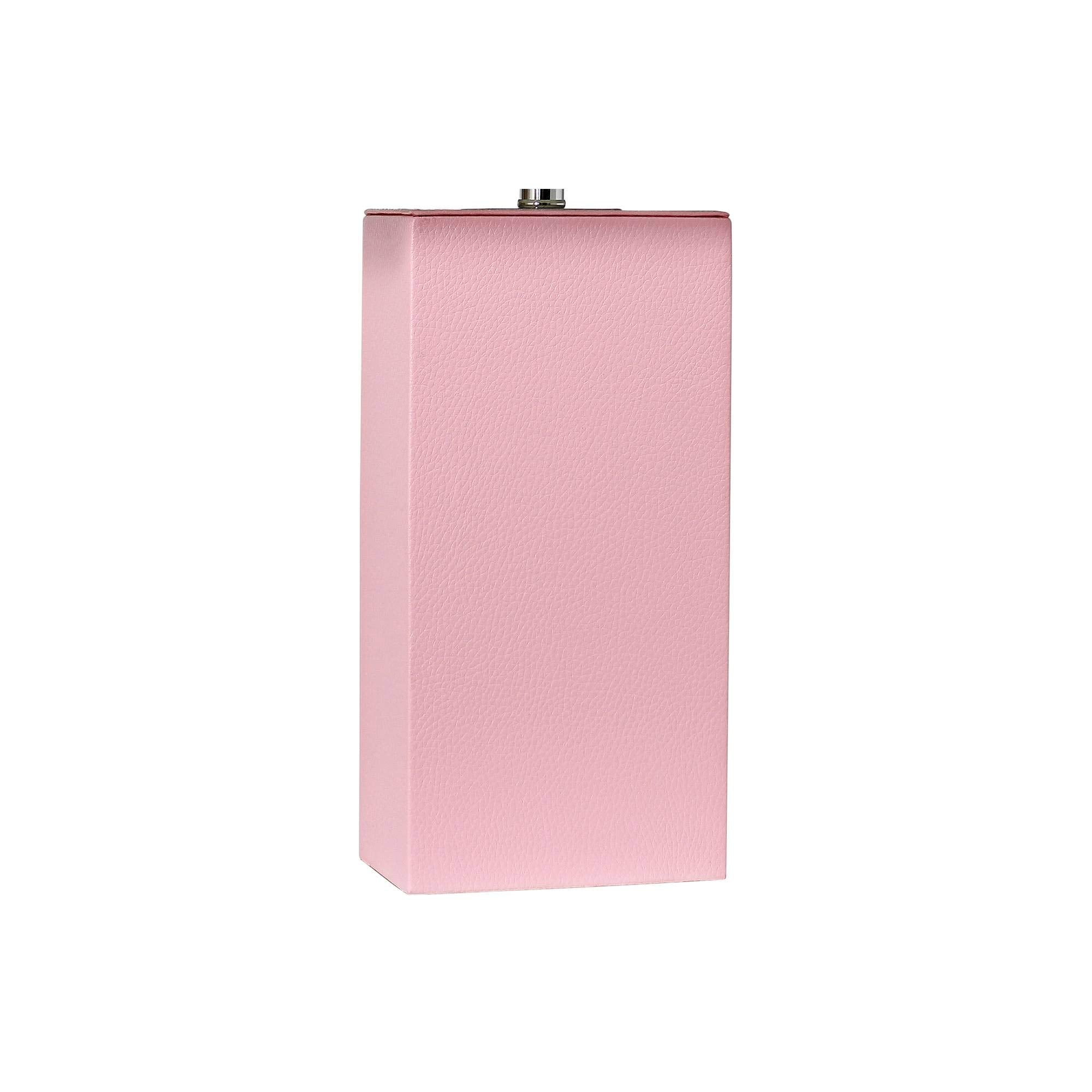 Elegant Designs 2 Pack Modern Leather Table Lamps With White Fabric Shades, Pink