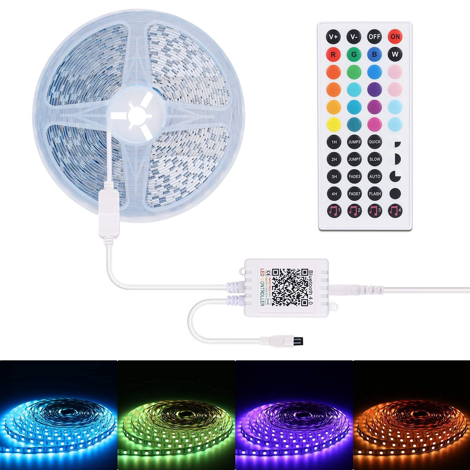 Aled Light 5050 Rgb Led Strip Kit, 10M/600Leds, Non-Waterproof, Color Changing, Model Al103001, Includes Ir Remote & Power Supply