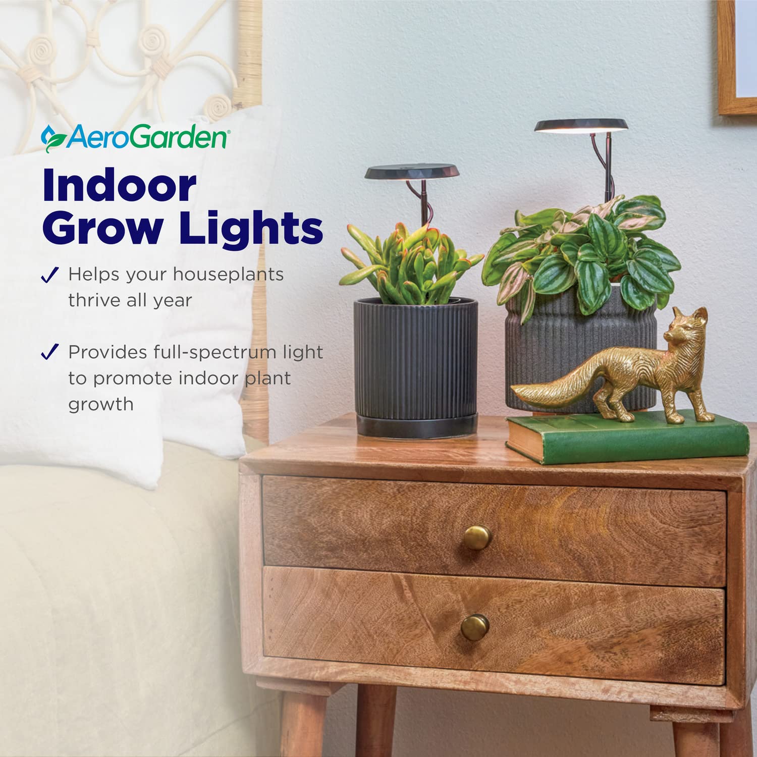 AeroGarden Indoor Grow Light - Adjustable Modes, Model 980200-0100, Black