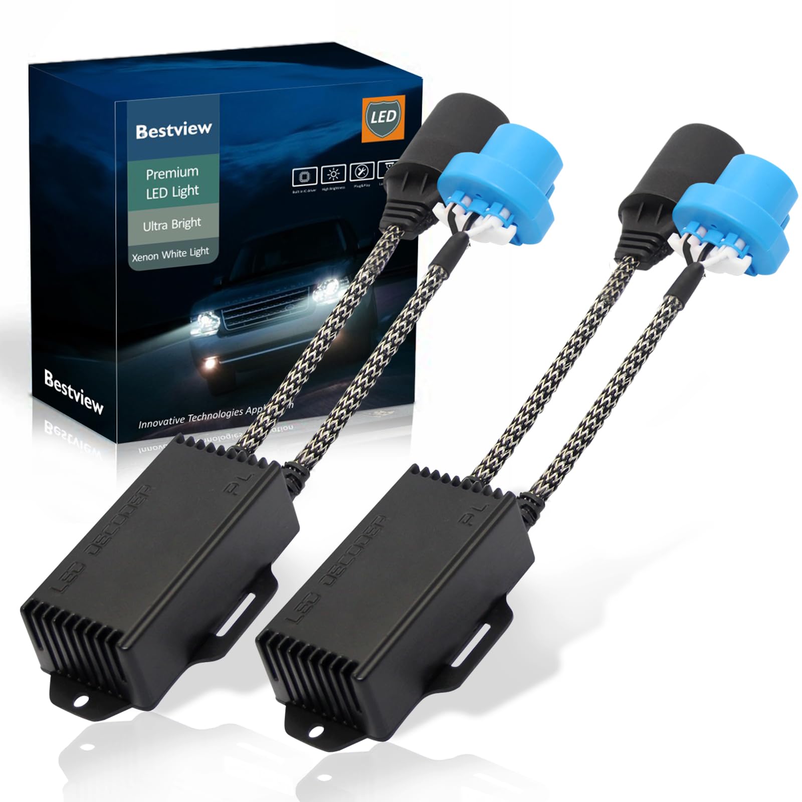 Bestview HB1 9004 Canbus Decoder Kits Compatibility Anti Flickering Resistor Warning Canceler Pack of 2