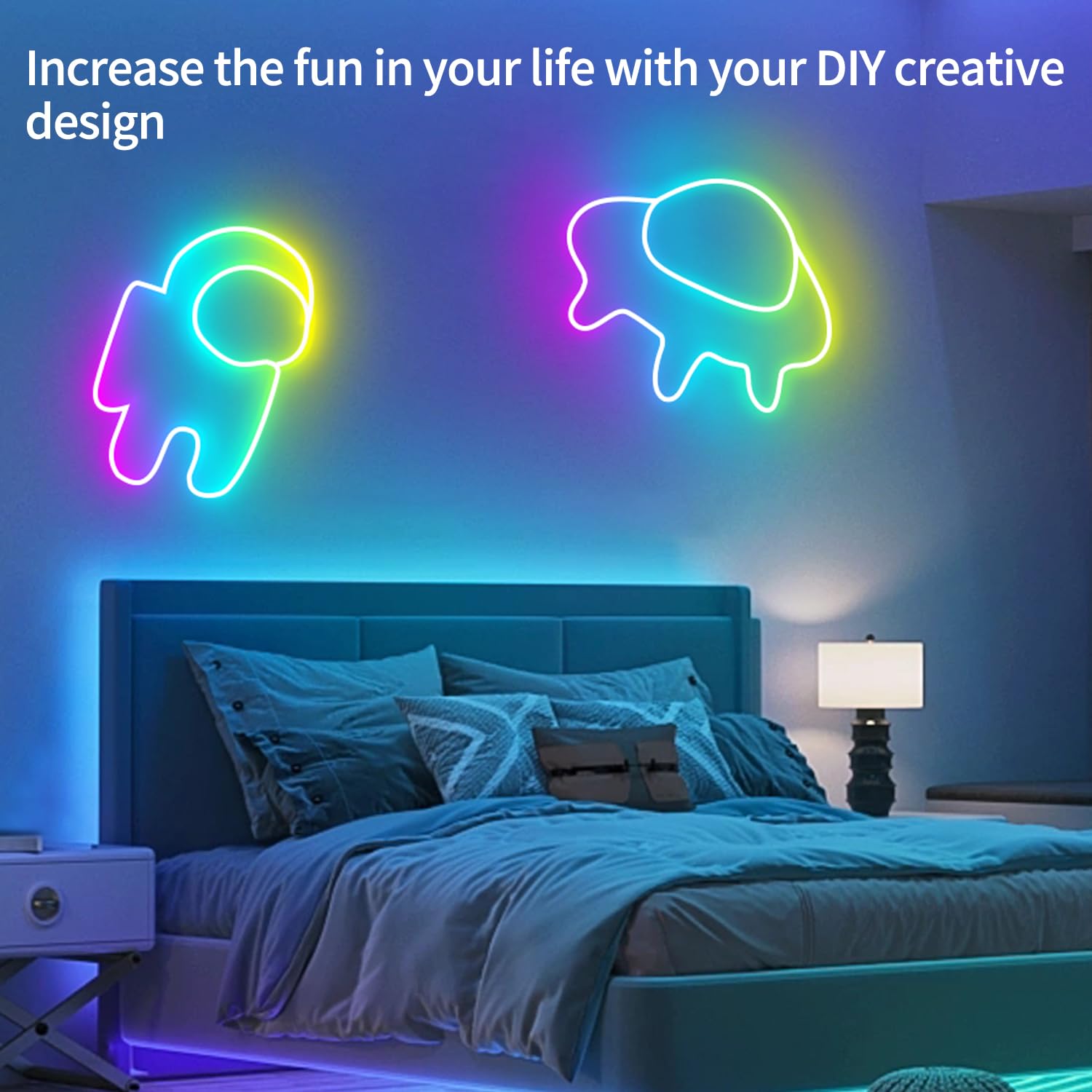 Segrass 16.4Ft Rgb Led Neon Light Strip - Waterproof, Flexible, App Remote Control For Decor