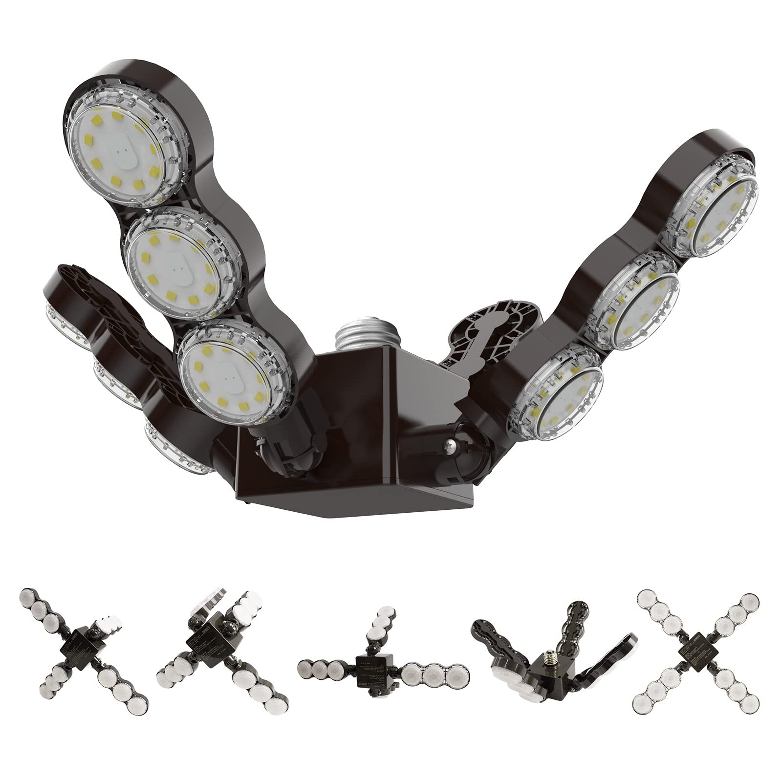 SANSI LED Garage Light 60W 6000lm Daylight E26 Black Eco Series C21FS-AE