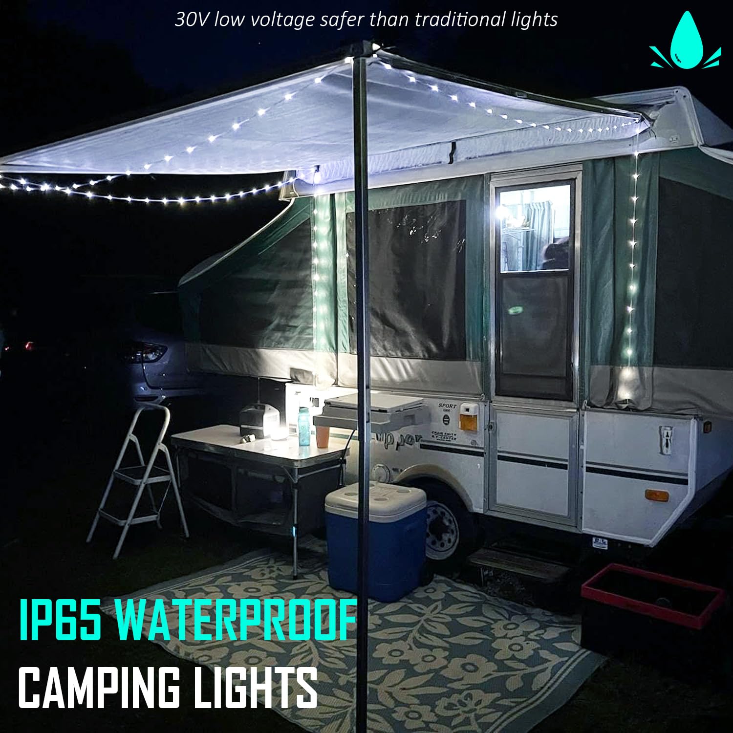 Rope Lights For Outside, 40Ft 120 Led Indoor/Outdoor Waterproof Rope Lights Plug In Waterproof Outdoor Tube Lights For Garden, Patio, Party, Christmas, Clear (Cool White)