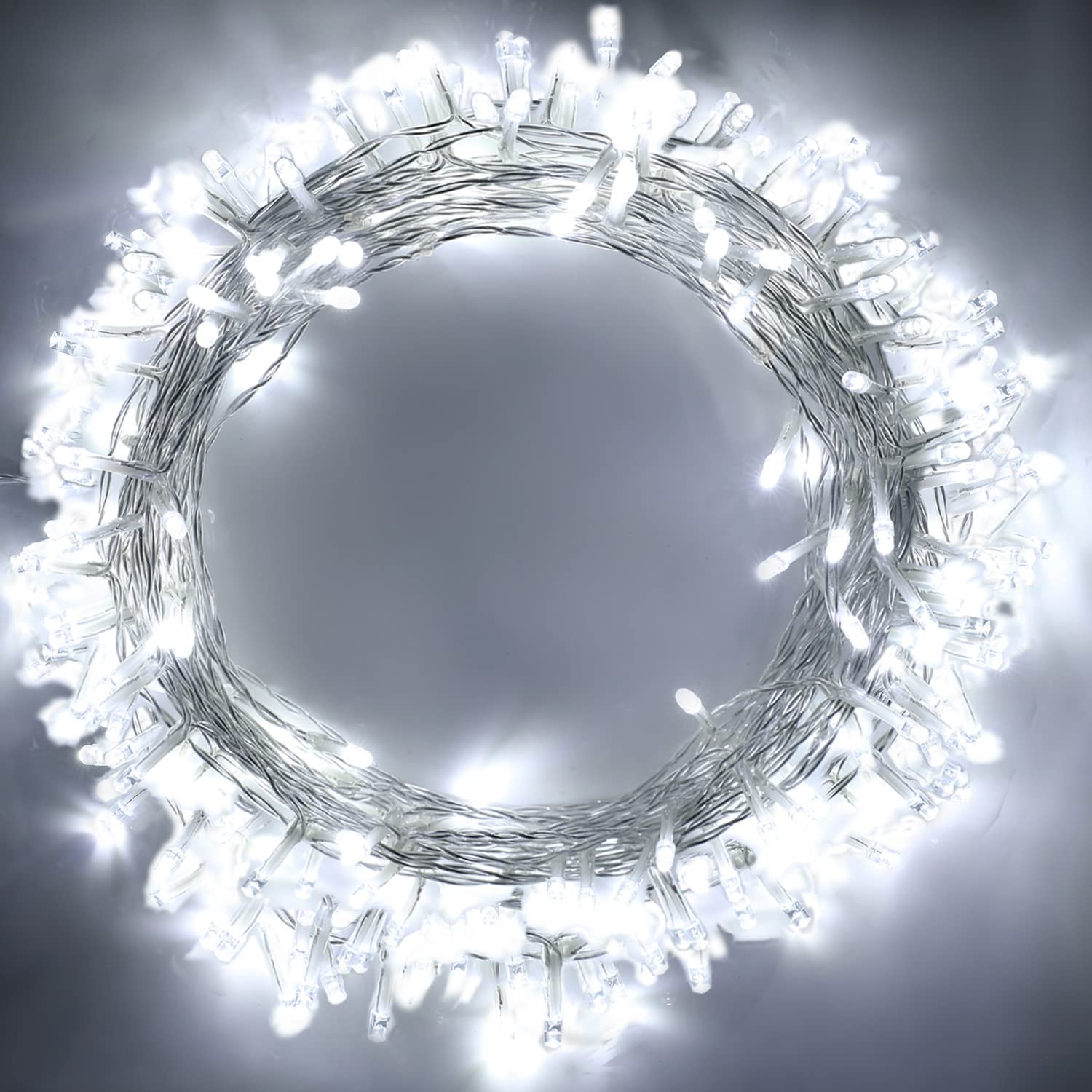 Liopeed 42Ft Battery Operated String Lights, 120 Led Waterproof Fairy Lights, Cool White