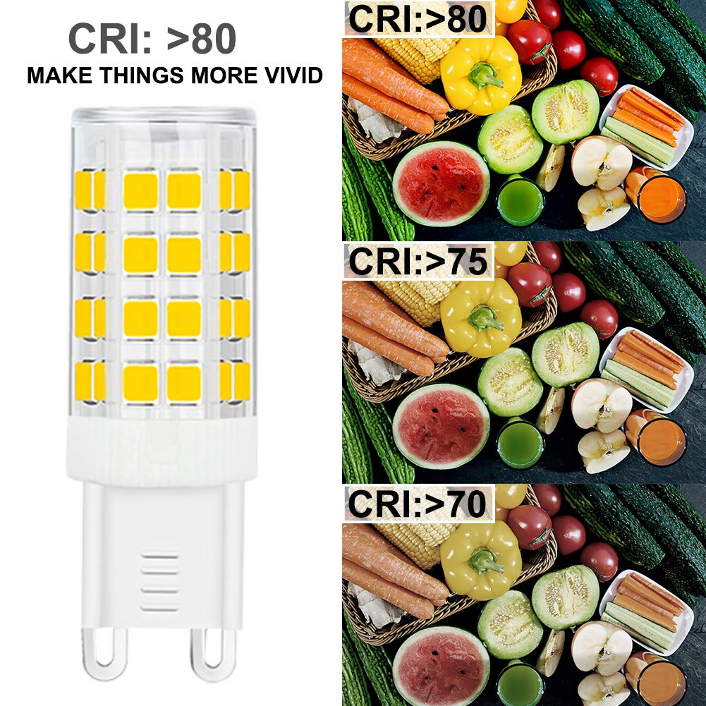SumVibe G9 LED Bulb 5W, 420LM, Daylight White 6000K, G9 Base, Non-Dimmable, 6-Pack