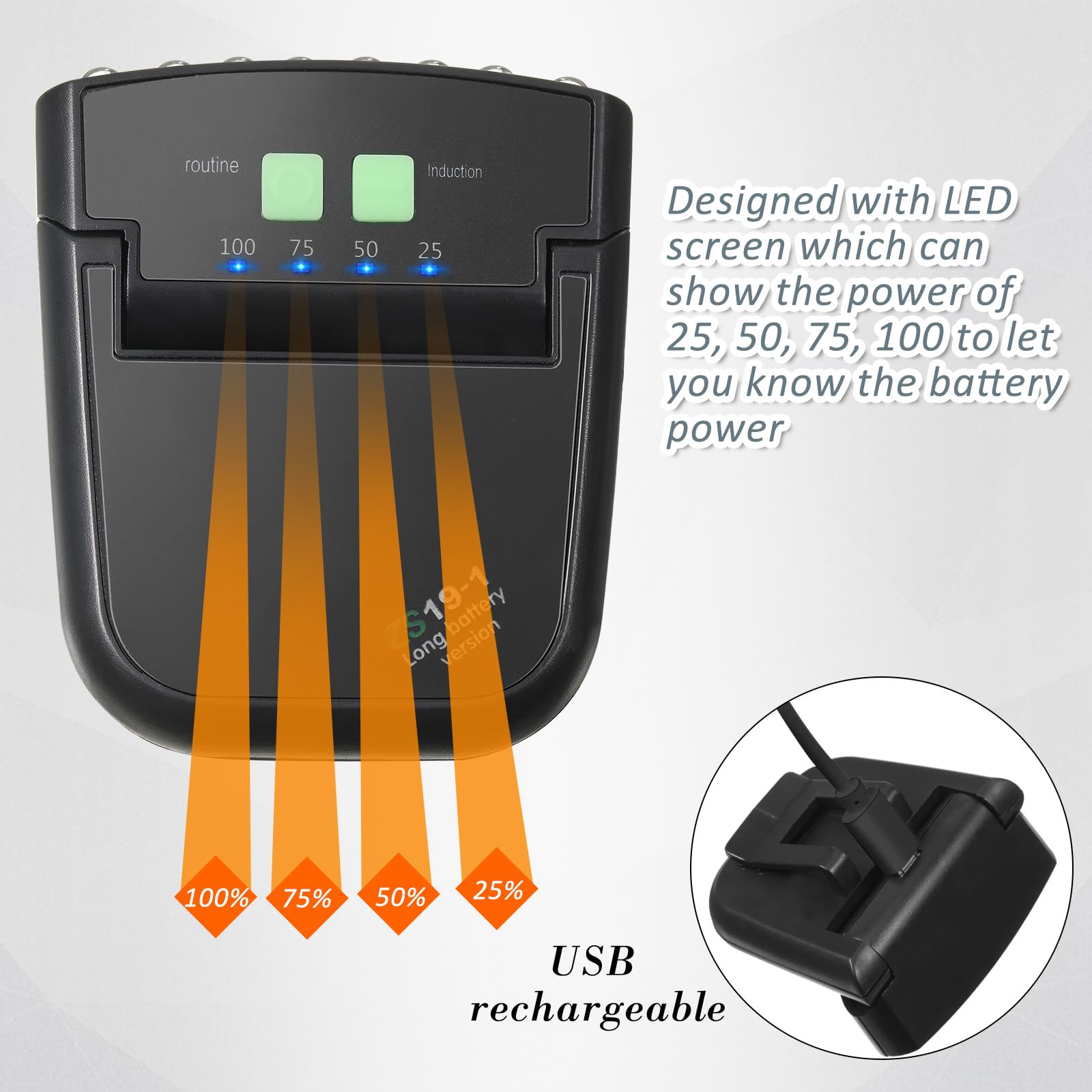 Mudder LED Clip-on Cap Lights, USB Rechargeable, Waterproof, Ultra Bright, Model Mudder-UHNJ8456, Color Black/Gray