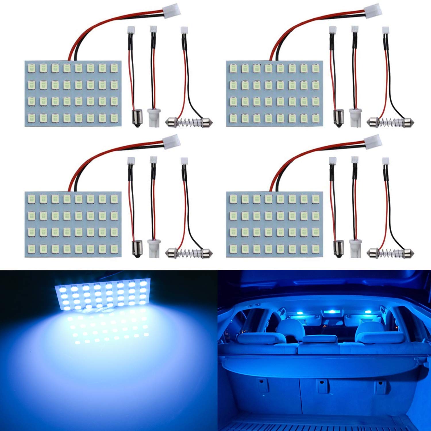 Livtee Led Interior Car Lights Accessories With 194 168 T10 / De3175 / Ba9S / 6418/211-2 578 Festoon Replacement Lighting For Cars Trucks Camper, Led Interior Lights Map Trunk Dome Lights, Ice Blue