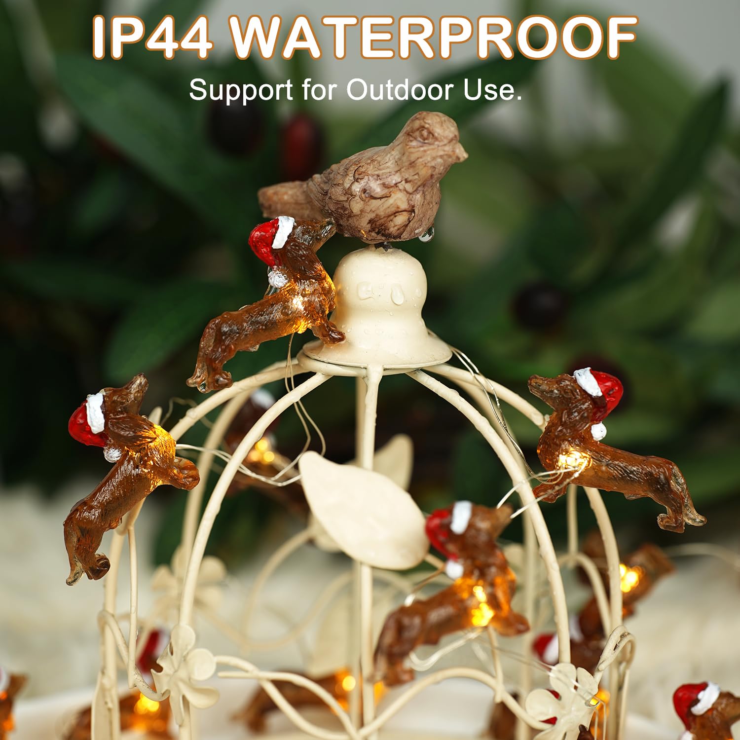 KAiSnova Dachshund Dog String Lights, 10ft, 30 LEDs, Copper, with Remote Control & Timer for Indoor/Outdoor Decoration