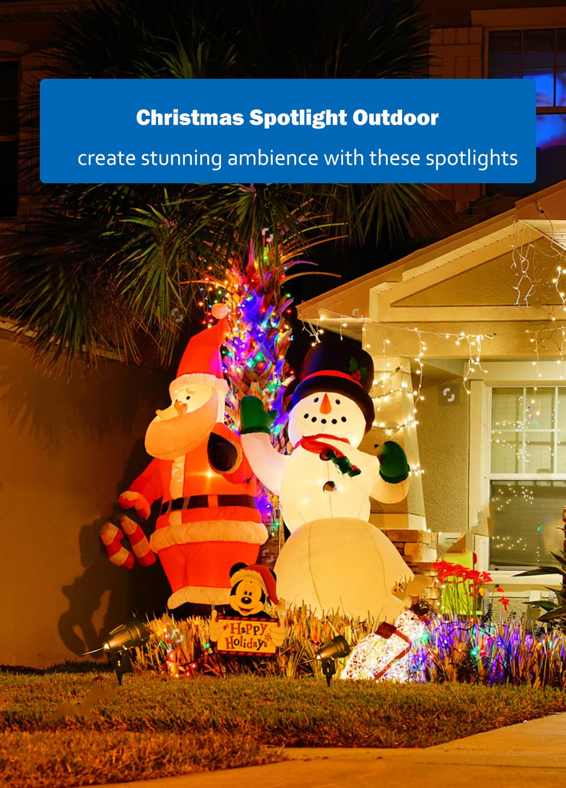 Beelinks 12W Rgbw Led Spot Lights - 4 Pack Outdoor Landscape Lighting, Ip65 Waterproof, Remote Control, Rgb & Warm White
