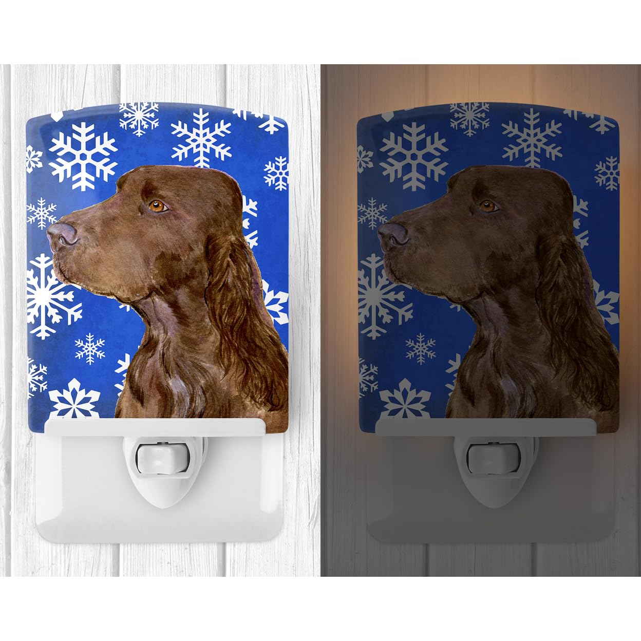 Carolines Treasures Ceramic Night Light, Field Spaniel Design, UL-Certified, 6x4x3in, Multicolor, Model SS4663CNL