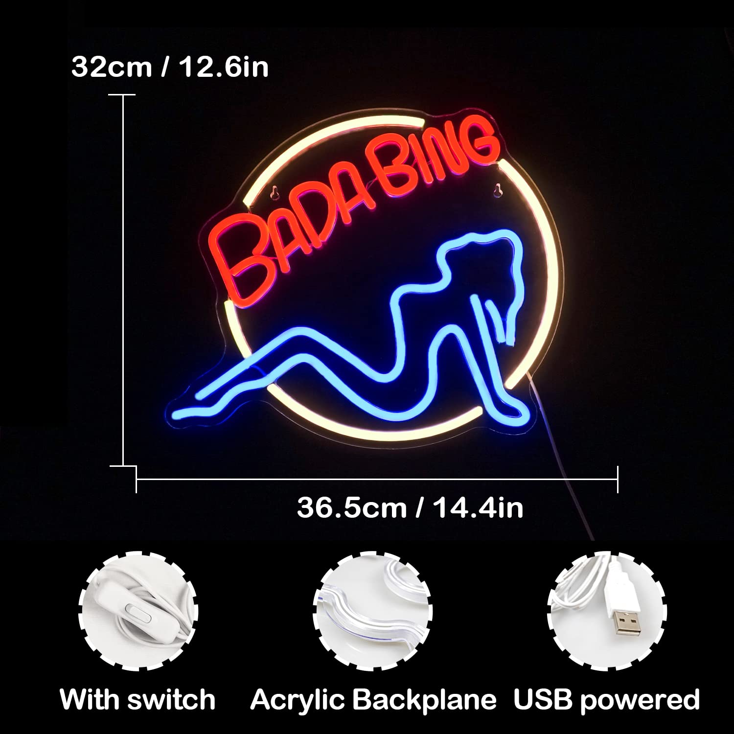 Wanxing Neon Sign ·Red LED Wall Light with Retro Phone Design ·7.8x16.5 inches ·Scary Movie D?or for Halloween Party