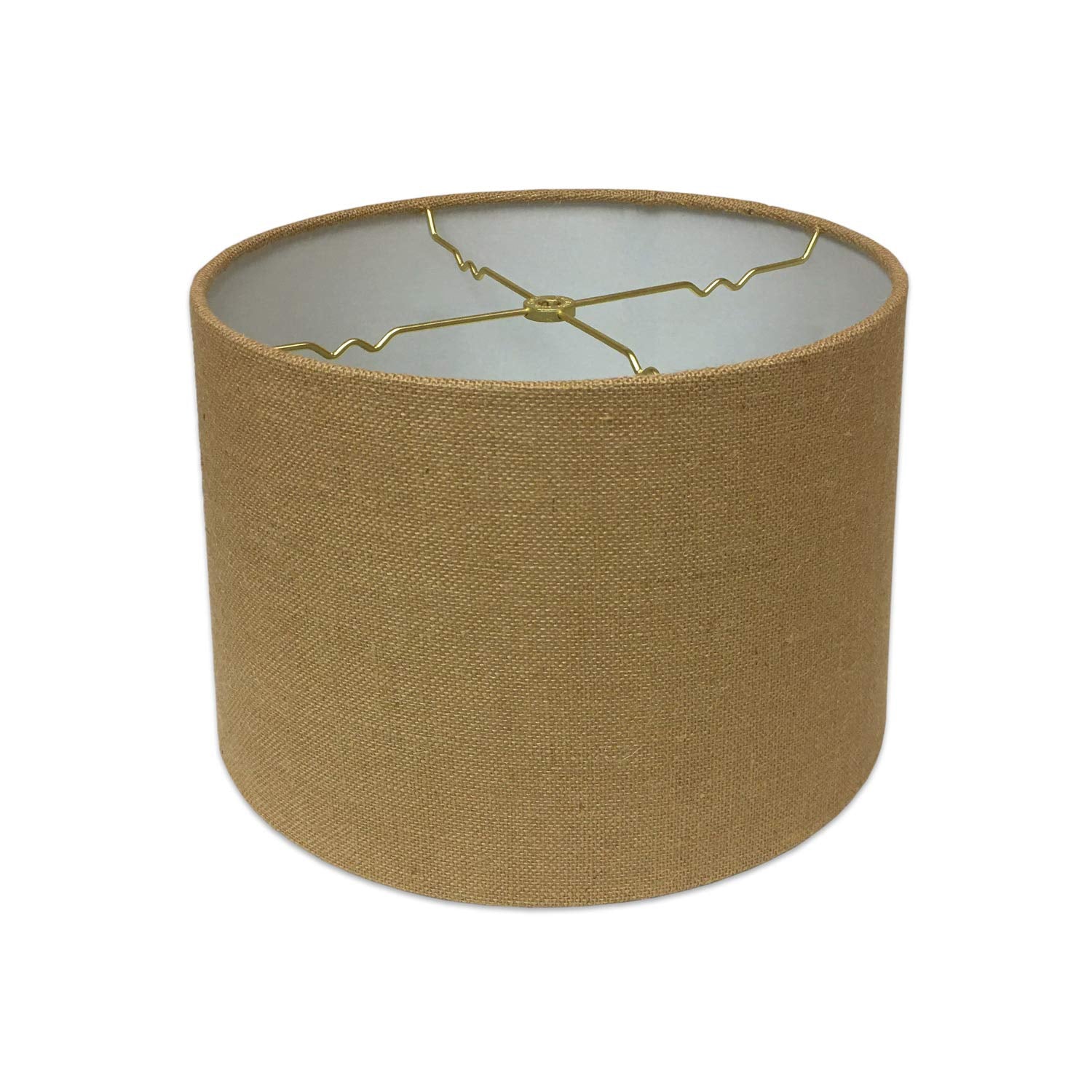 Royal Designs, Inc. Shallow Drum Hardback Lamp Shade, HB-610-12BL, Burlap, 11 x 12 x 8.5