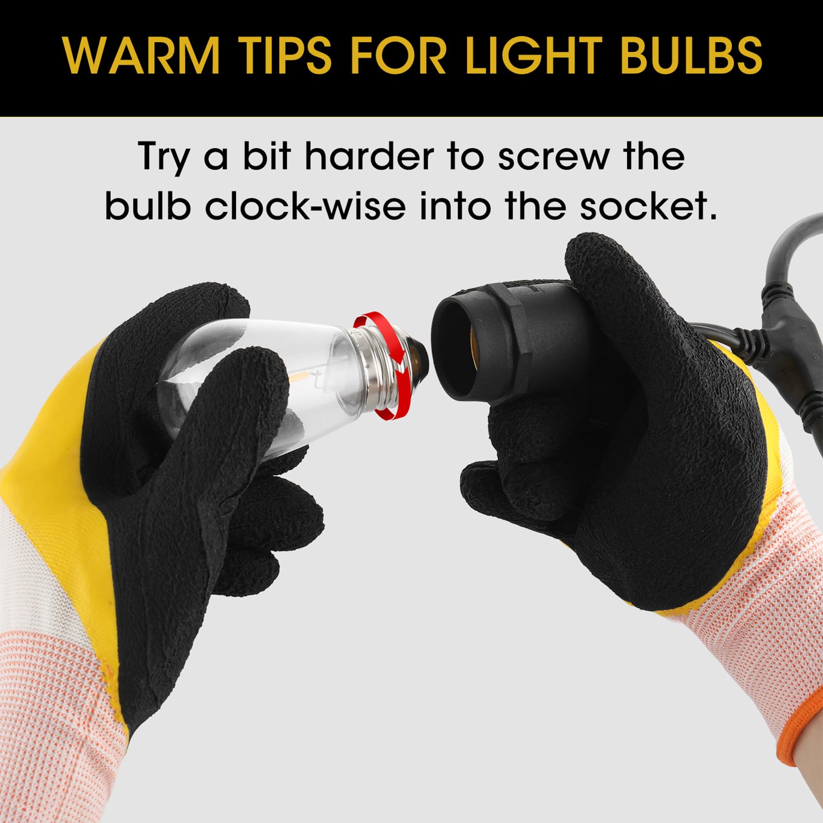 Meconard Outdoor Patio String Light Bulbs, Shatterproof Waterproof S14 LED Replacement Bulbs for Outdoor String Lights, 1W LED B