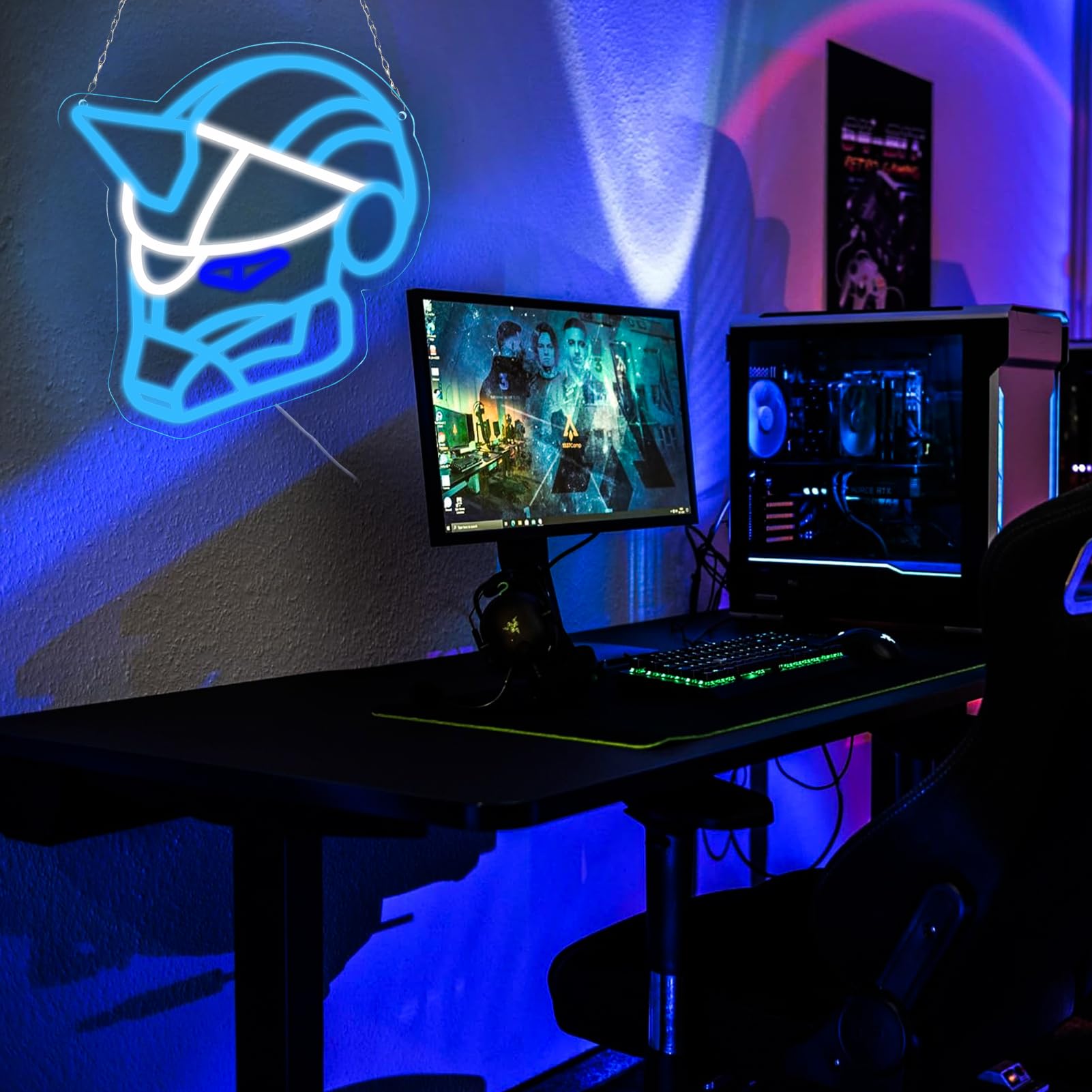 Pugna Game Cayde 6 Neon Signs for Wall Decor Neon Lights for Bedroom Led Business Signs Suitable for Man Cave Bar Pub Restaurant