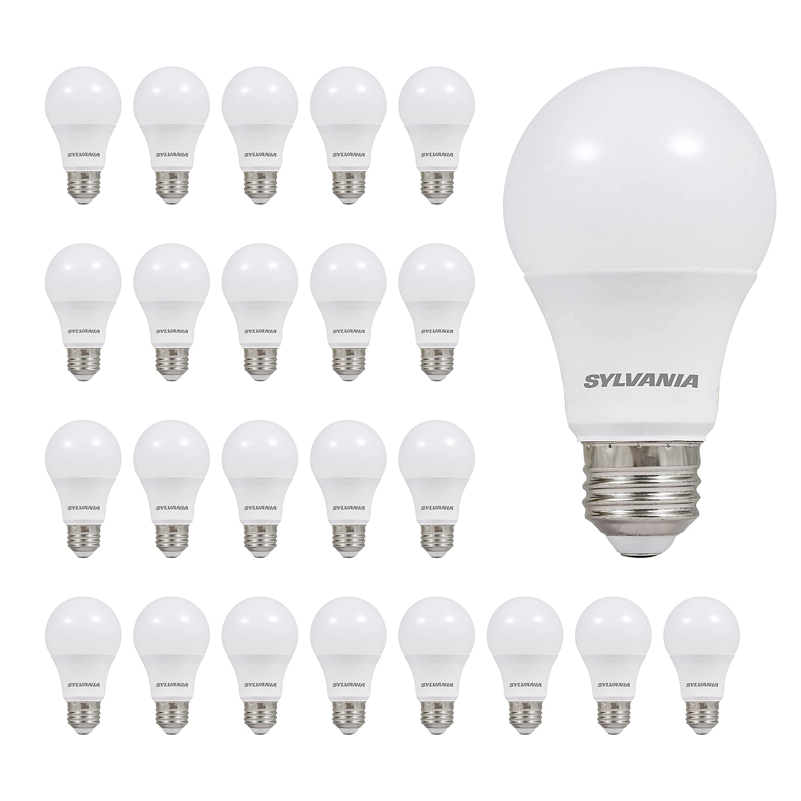 LEDVANCE Sylvania LED Light Bulb A19, 100W Equivalent, 14W, Soft White, 1500 Lumen, Frosted Finish, 24 Pack, Model 412