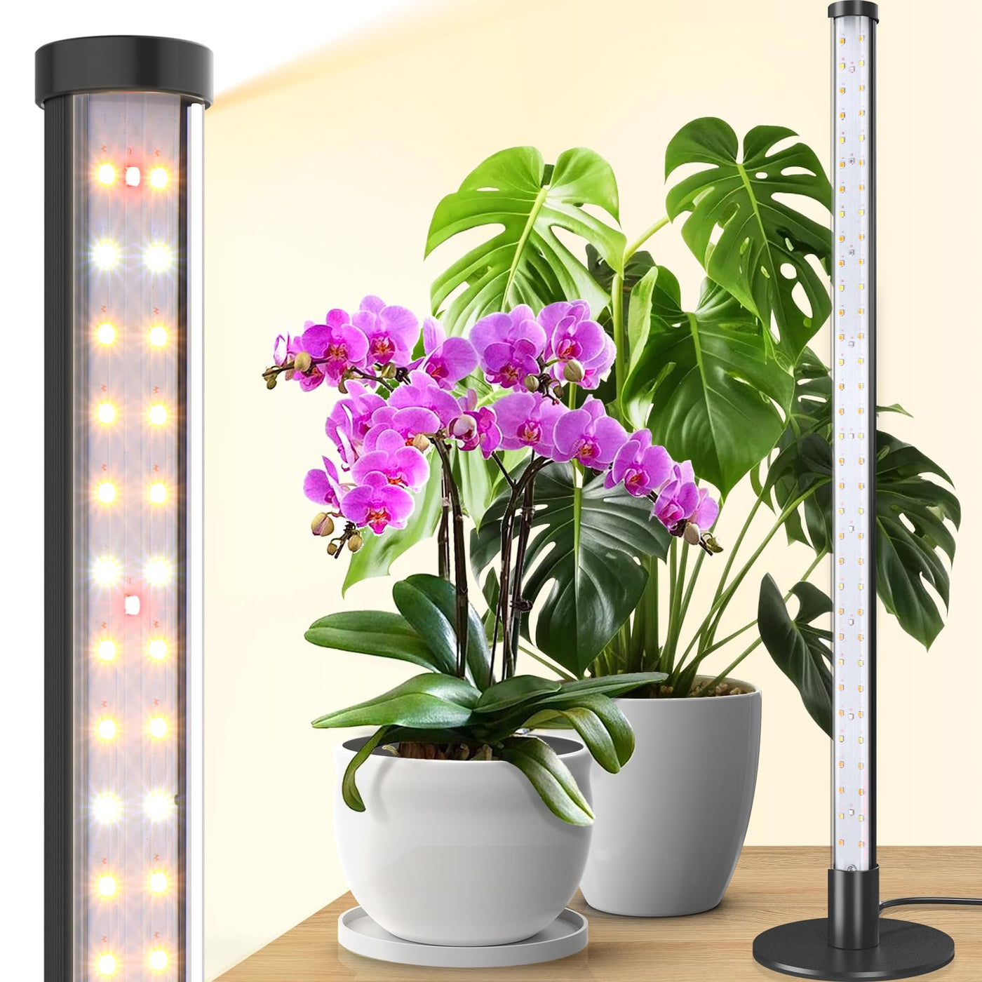 top 10 grow lights for indoor plants Barrina T10 Vertical Grow Light 20W 2FT LED Plant Light, Warm White, Aluminum, Ideal for Indoor Plants with Stand and On/Off Switch