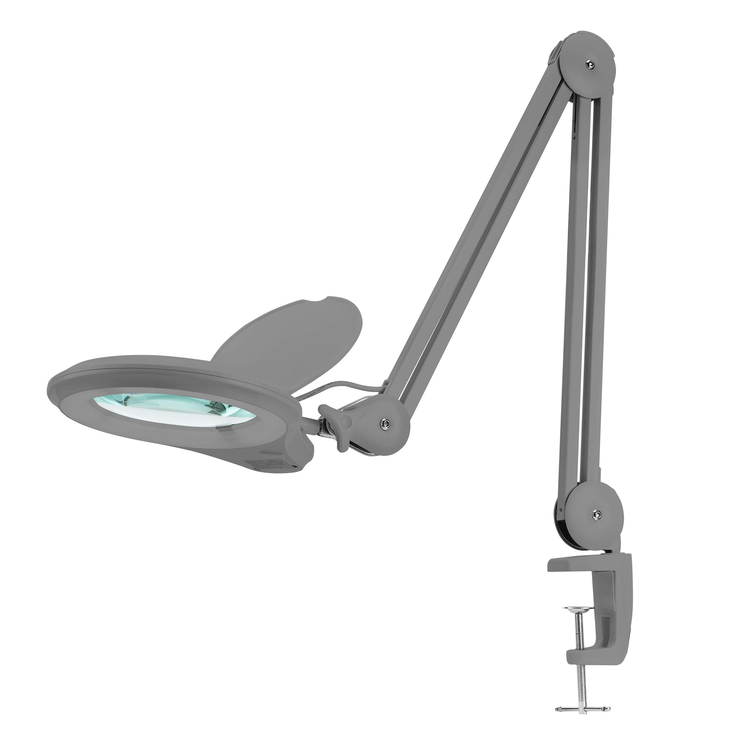 Neatfi Bifocals Magnifying Lamp, 1200 Lumens, Dimmable, 5in Lens, 5/20 Diopter, Silver, Model 9003LED