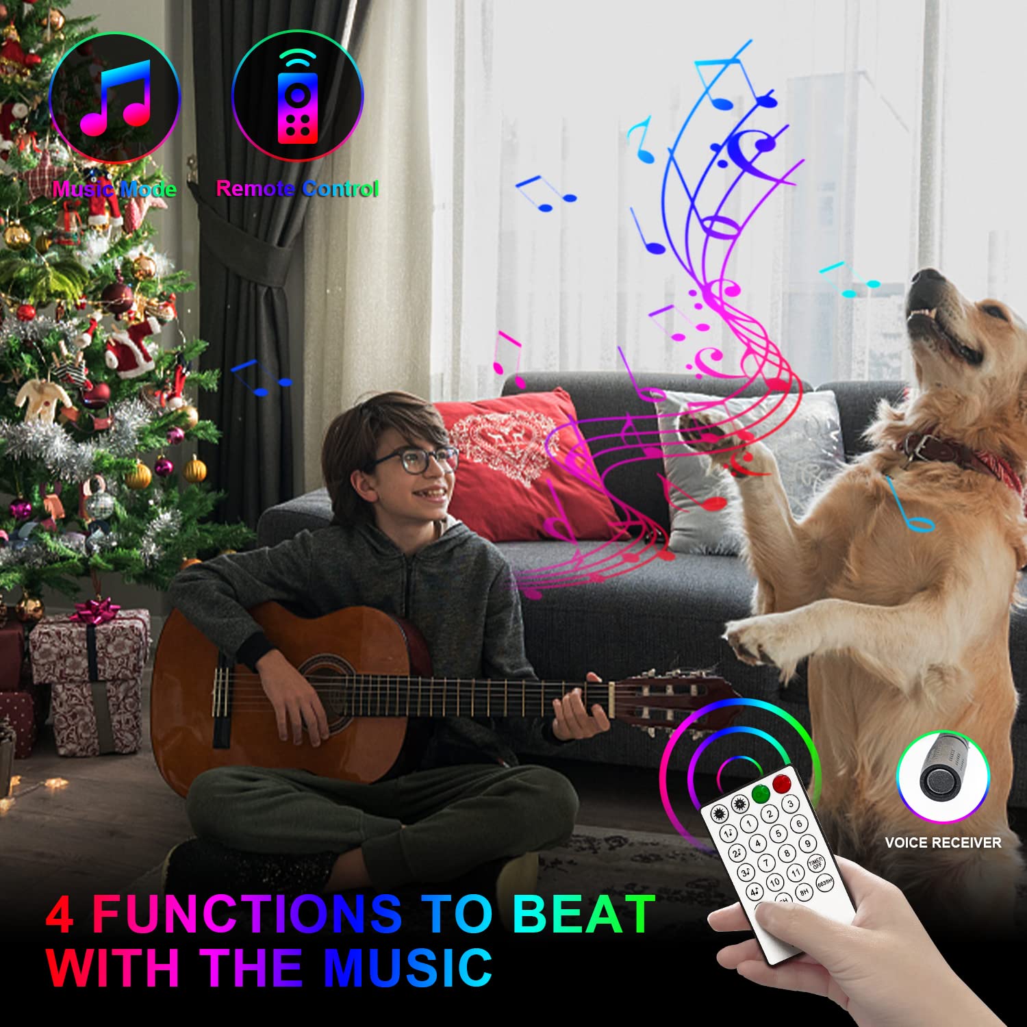 Jmexsuss 250 Led White And Multicolor Christmas String Lights Indoor Outdoor Waterproof For Garden Patio Party Halloween Christm