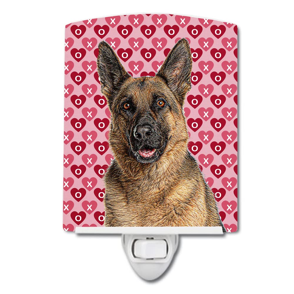 Carolines Treasures Ceramic Night Light, KJ1194CNL, 6x4x3in, German Shepherd, Multicolor, UL-Certified for Bedroom, Bathroom, Kitchen