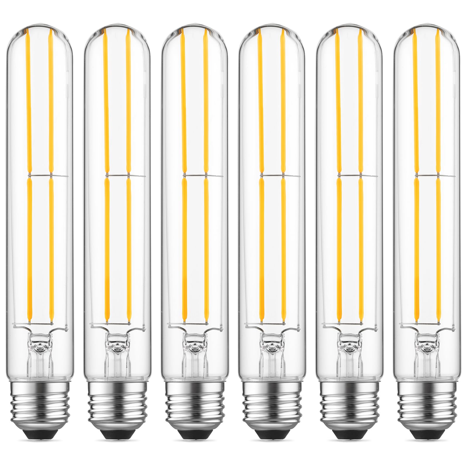 Gozelux T10 Led Bulb 6W Equal E26 Led Bulb 60 Watt Dimmable Cool White 4000K E26 Edison Bulb Ac120V 750Lm Tubular Light Bulb T10