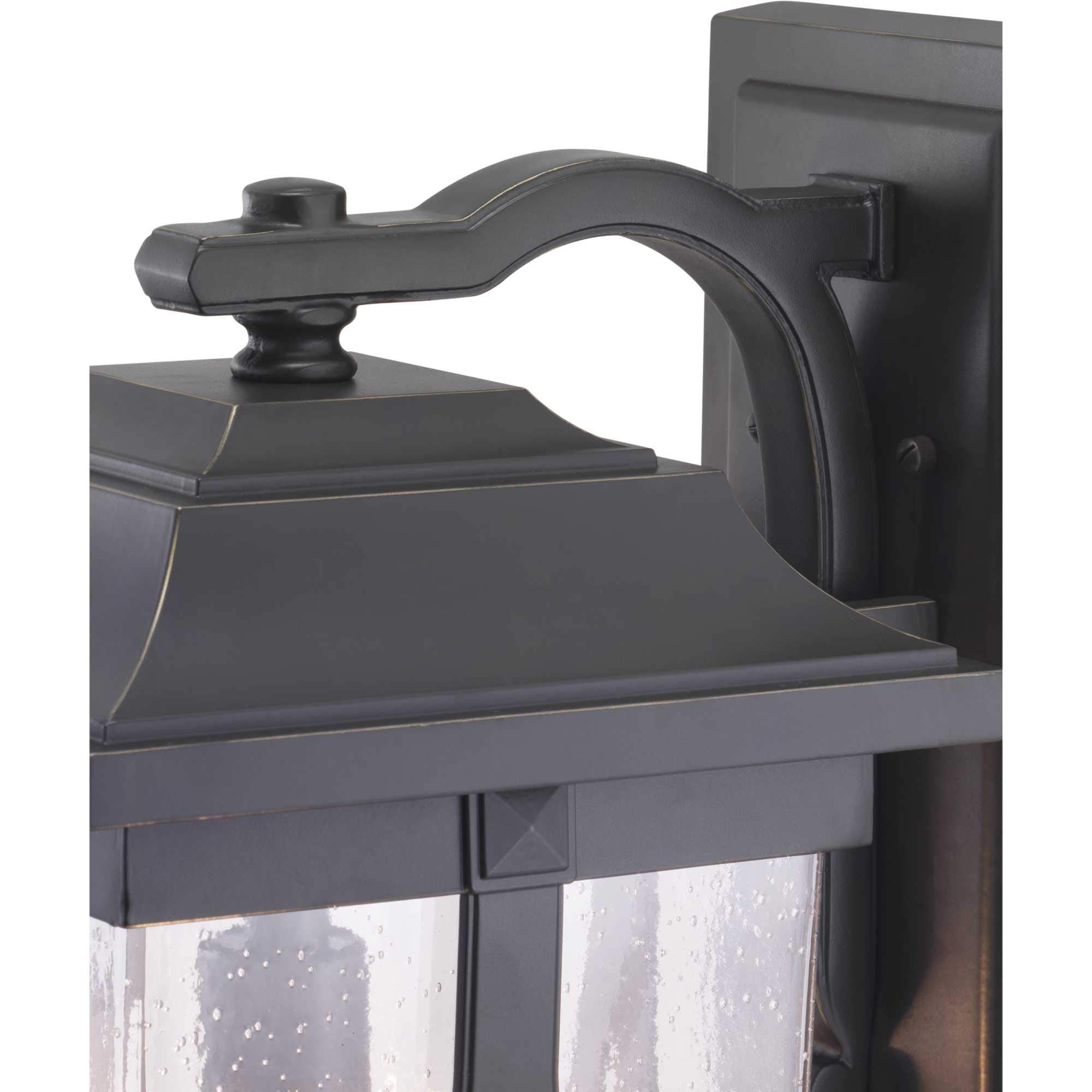 Progress Lighting Abbott Collection 1-Light Outdoor Wall Lantern, Antique Bronze, Aluminum, 20.25x10.38x10.38, Model P560115-020