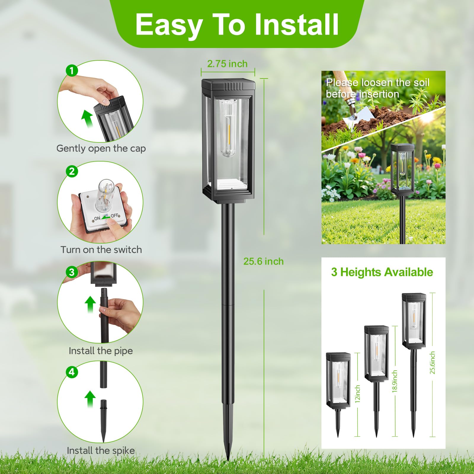 Solar Pathway Lights Outdoor Waterproof  2 Pack Outdoor Solar Lights For Yard With Reflector Cup  Auto On/Off  15+ Hours Runtime  Solar Lighting For Yard Path Lawn Walkway Driveway  Warm White