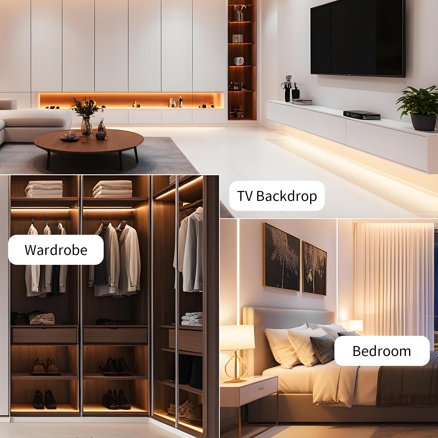 iNextStation USB LED Neon Strip Lights, Warm White, 6.6ft, Waterproof, Dimmable, Model 2812 30L/m