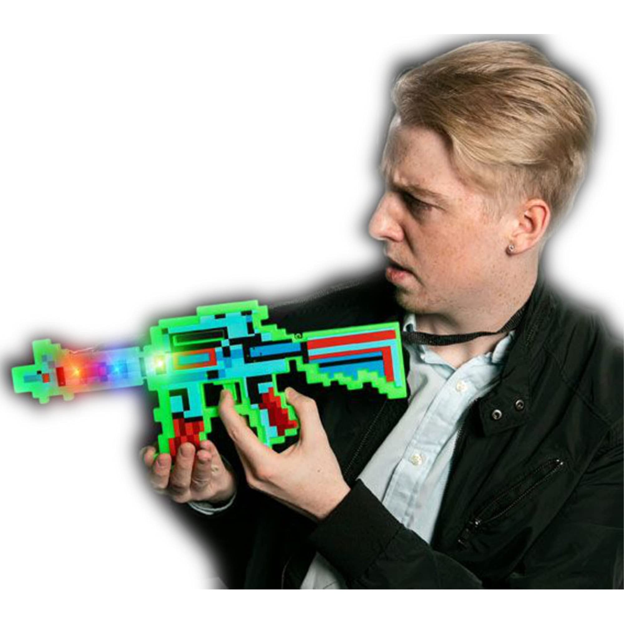 blinkee Light Up Pixel Assault Riffle - One Size, Plastic, Model LUPAR-AK47