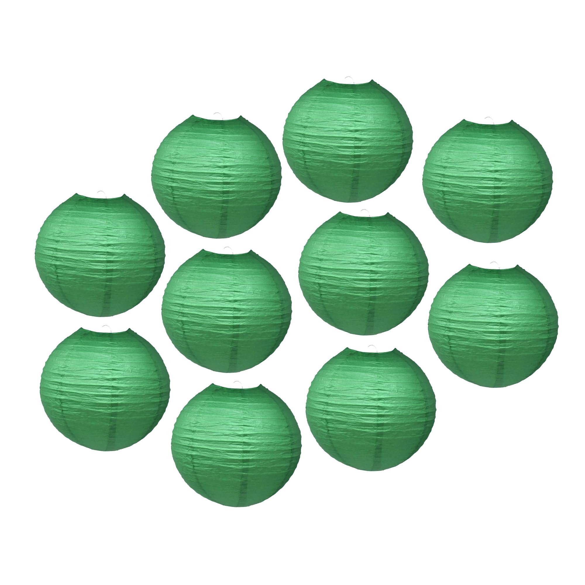 Mudra Crafts Dark Green Paper Lanterns Wedding Party Decorations - 12 in 10 Round Japanese Chinese Lanterns Decorative Hanging C