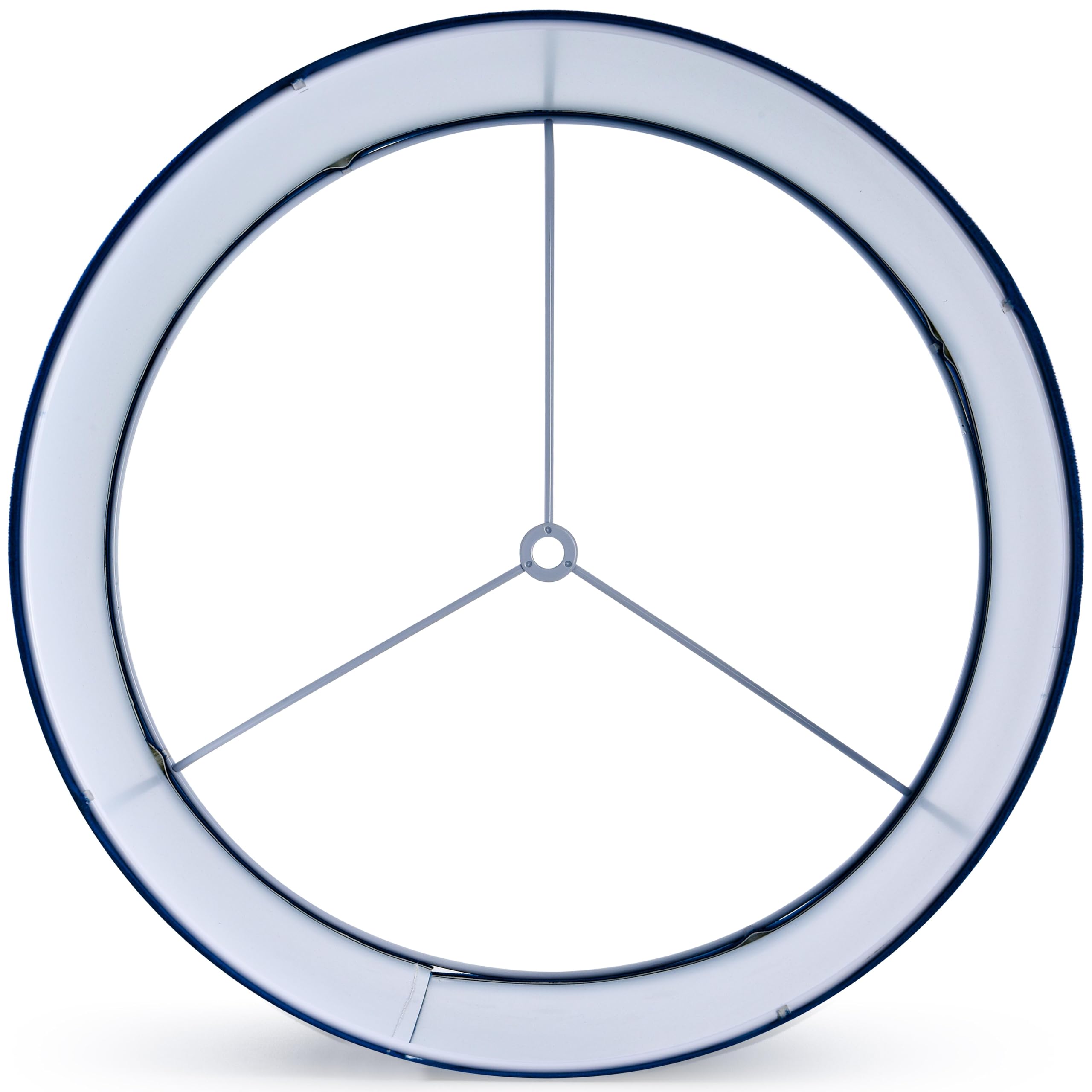 Go&So Large Drum Lamp Shades Set Of 2 Blue Velvet Lampshade 16''Top?16''Bottom?12''High(Spider) Modern Lamp Shades For Table Lam