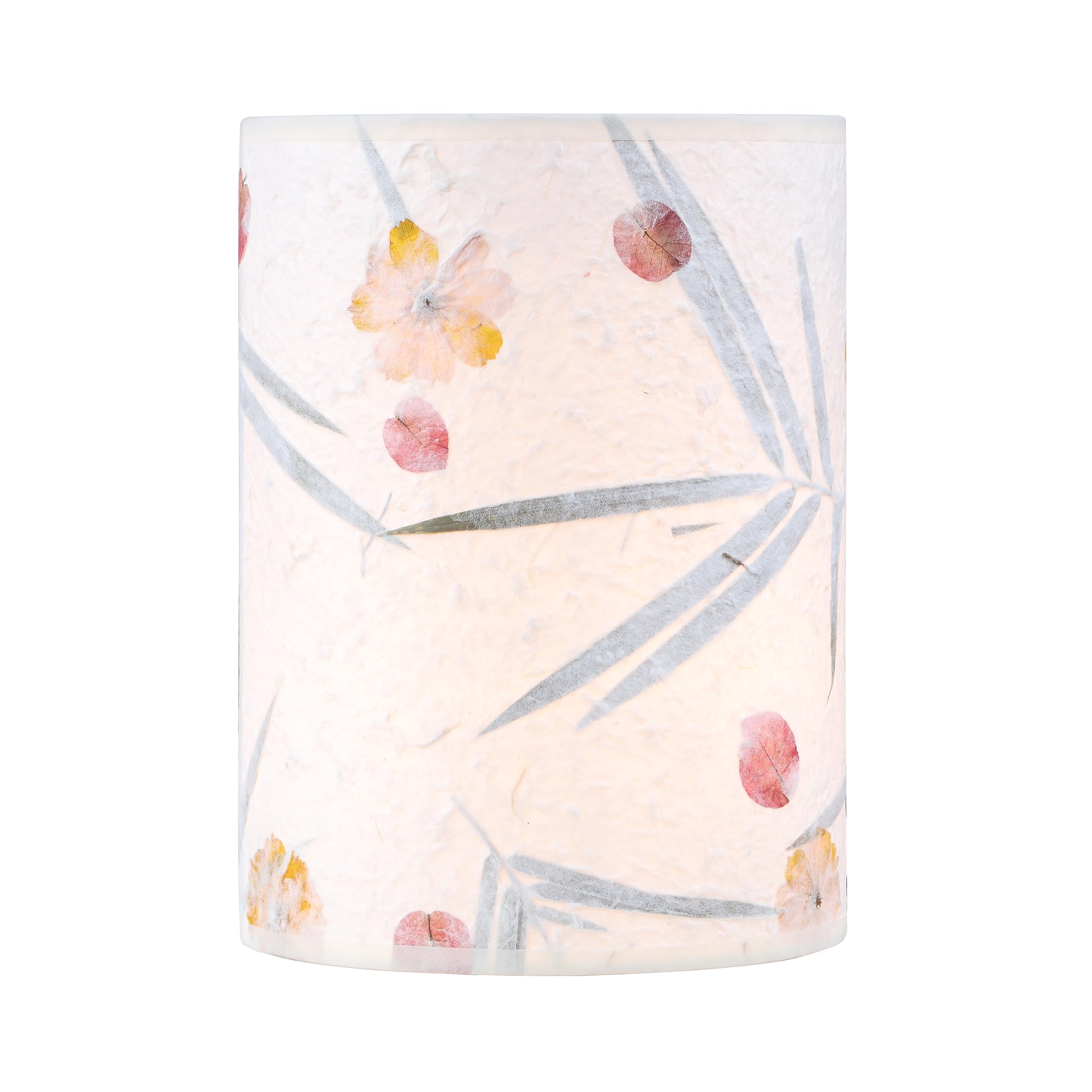 Aspen Creative 31319 Drum Shape Spider Construction Lamp Shade In Off White Petal Paper, (8&quot; X 8&quot; X 11&quot;)