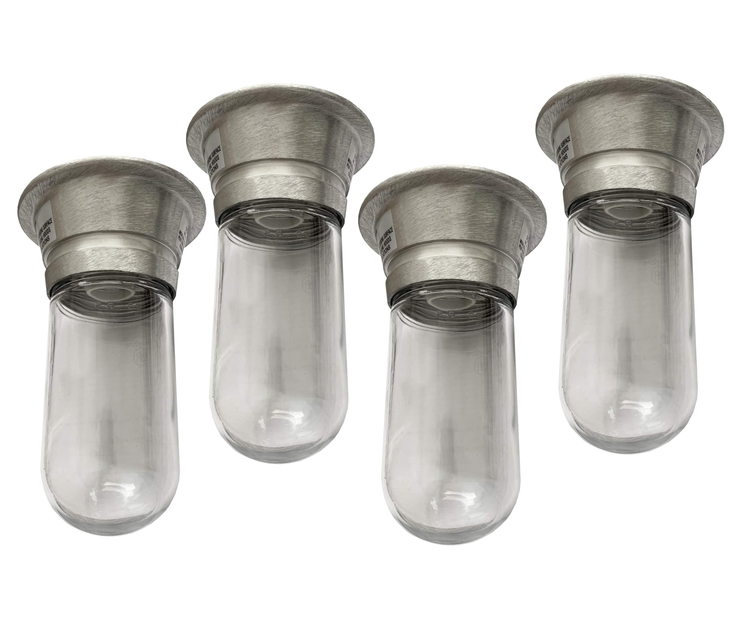 Ocs Parts 100W Surface Mount Incandescent Light Fixture With Clear Tempered Glass Globe