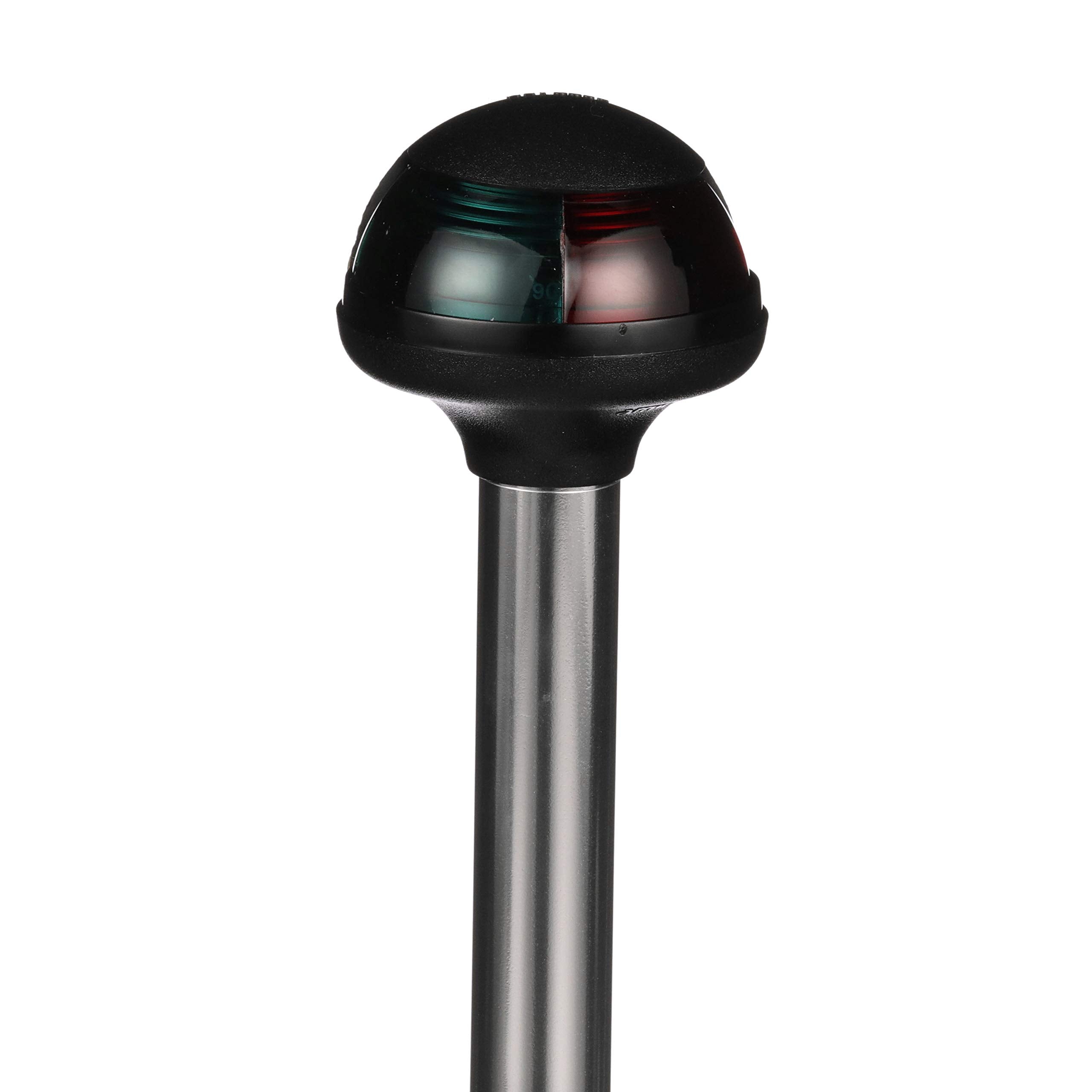 Attwood 5091-10-7 Bi-Color Stowaway 1-Mile Sidelights, 10-Inch Angled Pole, 225-Degree Visibility For Boats Up To 39.4 Feet